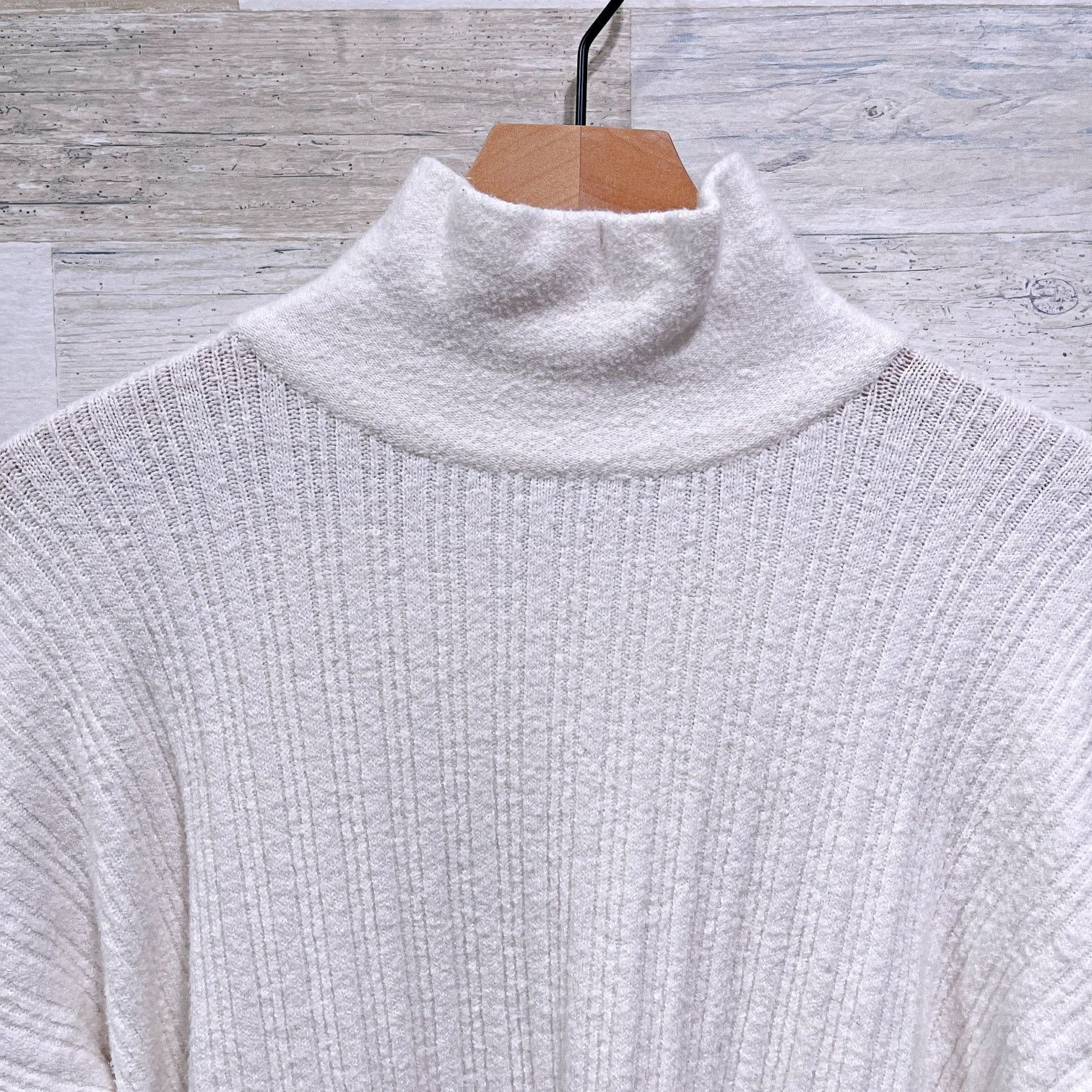 Other Lilla P Ribbed Fleece Turtleneck Sweater White Drawcord M Size M / US 6-8 / IT 42-44 - 2 Thumbnail