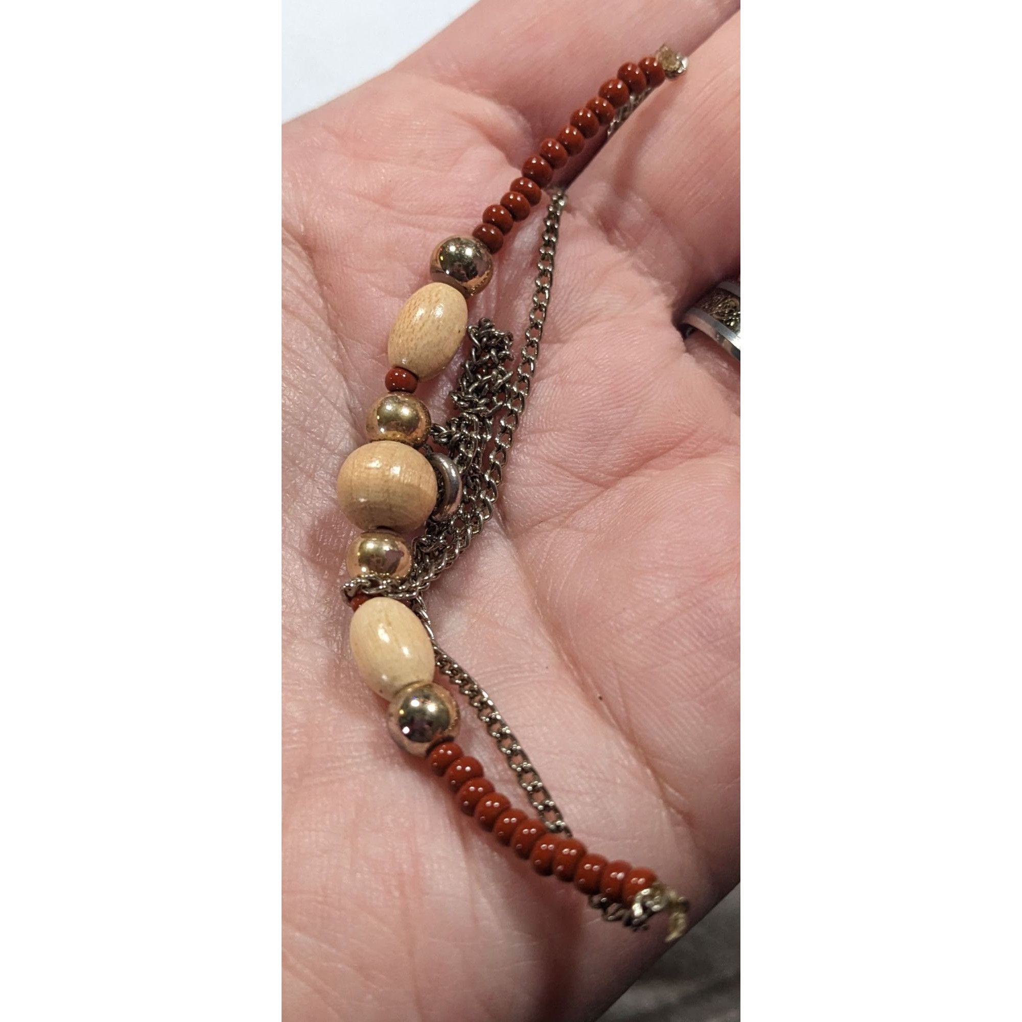 Other Simple Bohemian Wood And Glass Beaded Necklace Size ONE SIZE - 3 Thumbnail