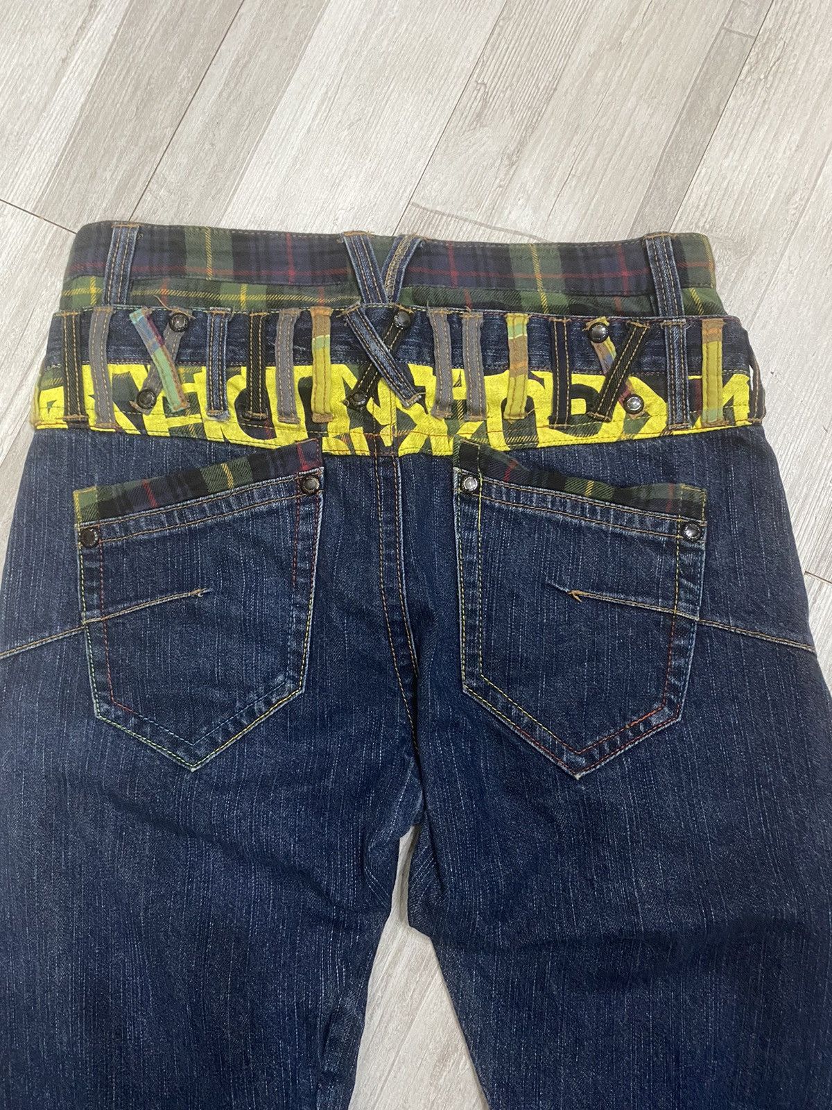 If Six Was Nine × Japanese Brand × Le Grande Bleu (L.G.B.) Sorridere double waist punk grunge denim jeans size 30 Size US 30 / EU 46 - 8 Thumbnail