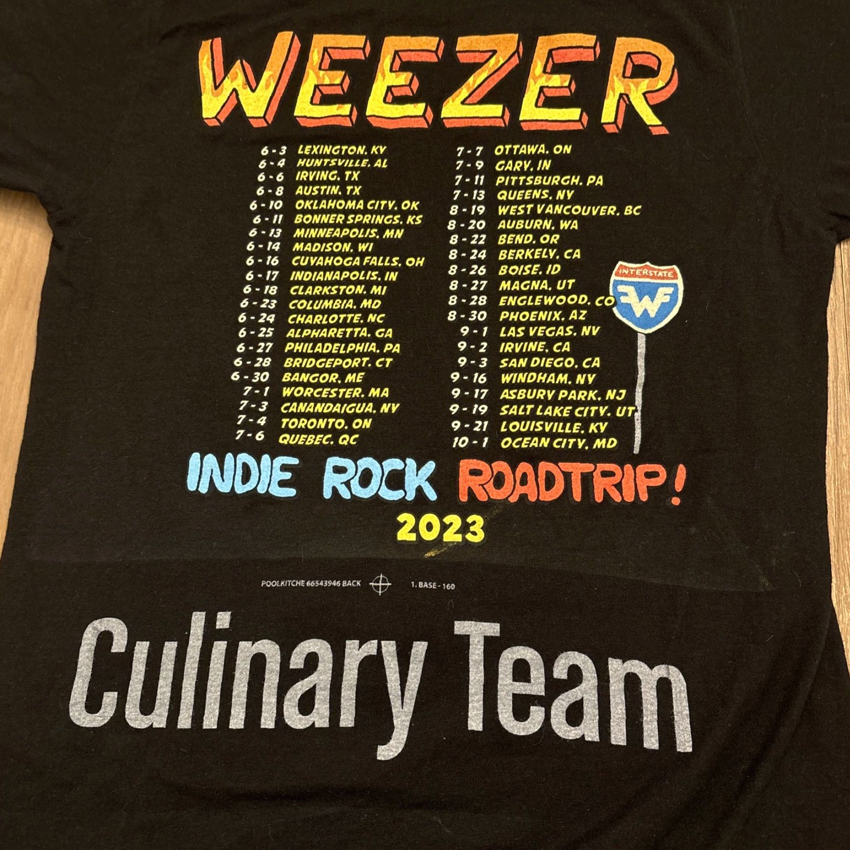 Tultex Weezer Shirt Adult Small Black Concert 2023 Music Indie Rock Roadtrip Mens Size US S / EU 44-46 / 1 - 5 Thumbnail