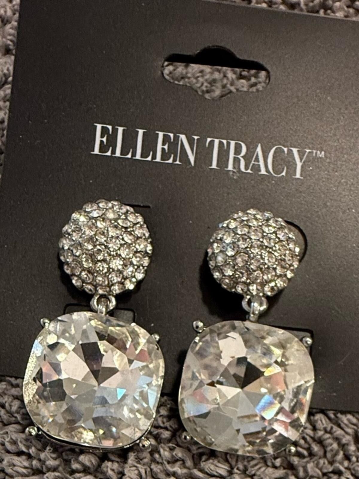 Other Ellen Tracy cubic zirconia rhinestone dangle post earrings Size ONE SIZE - 1 Thumbnail