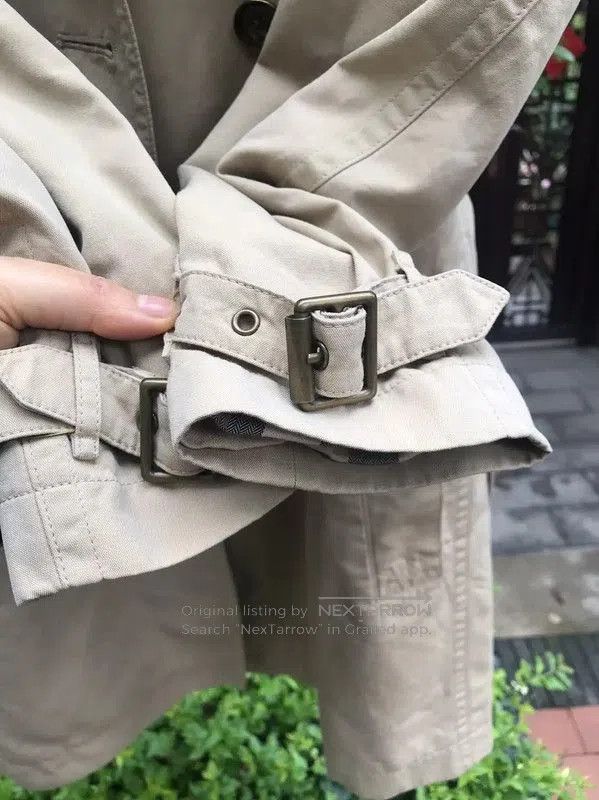Burberry Burberry Grey Cotton Blend Mid-Length Trench Coat. Size S / US 4 / IT 40 - 4 Thumbnail