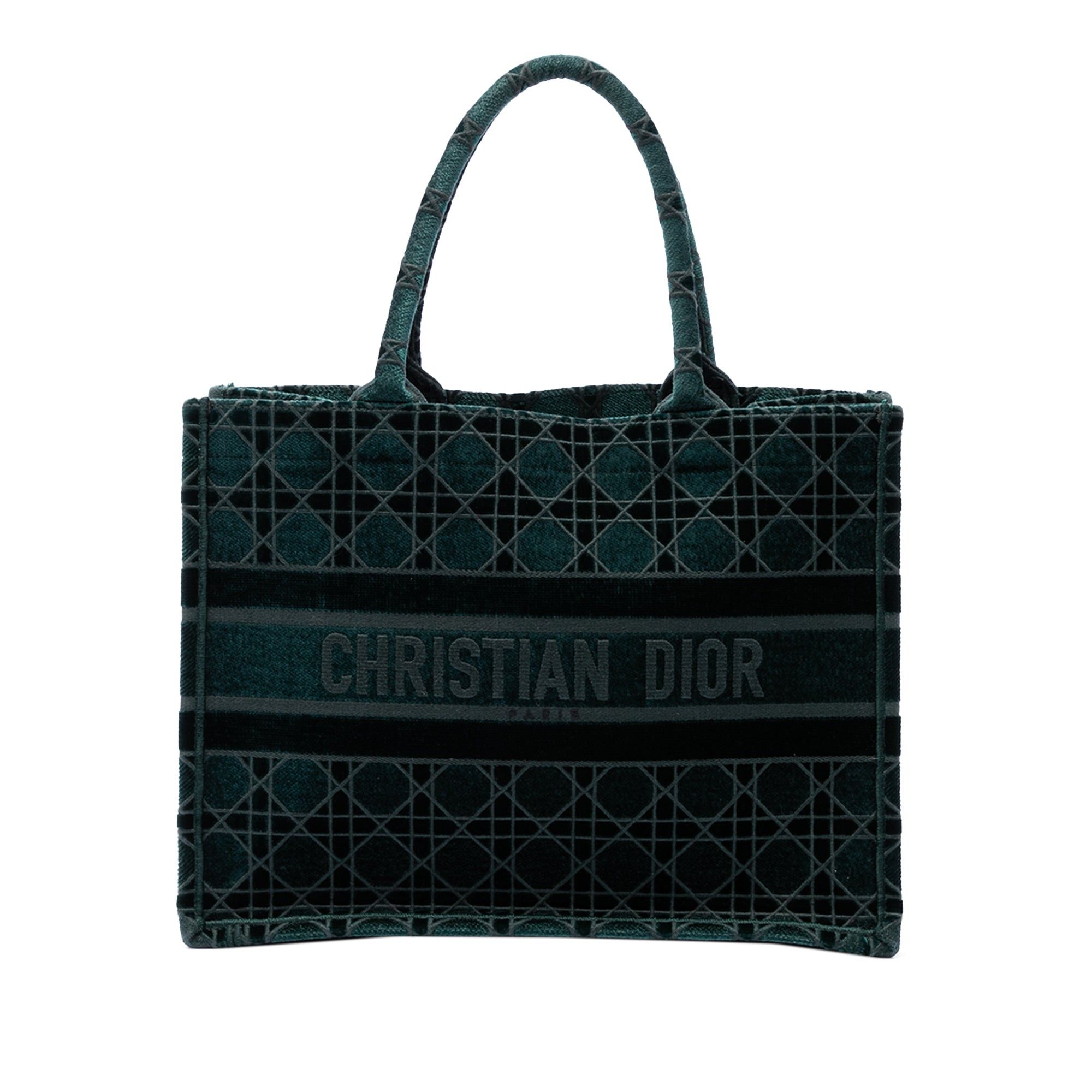 Dior Medium Embroidered Velvet Cannage Book Tote Size ONE SIZE - 1 Thumbnail