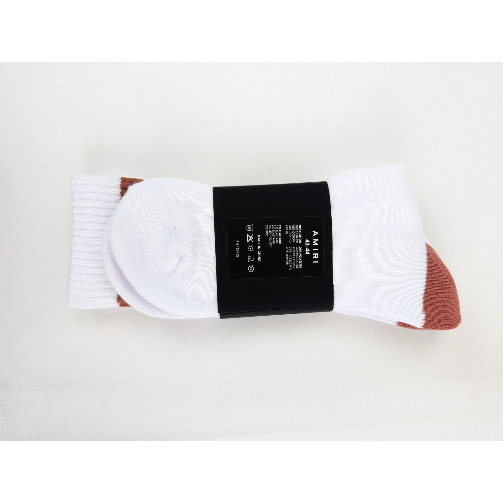 Amiri o1rshd1 Size: 43-44 / MA Stripe Socks in White / Cork Size ONE SIZE - 10 Thumbnail
