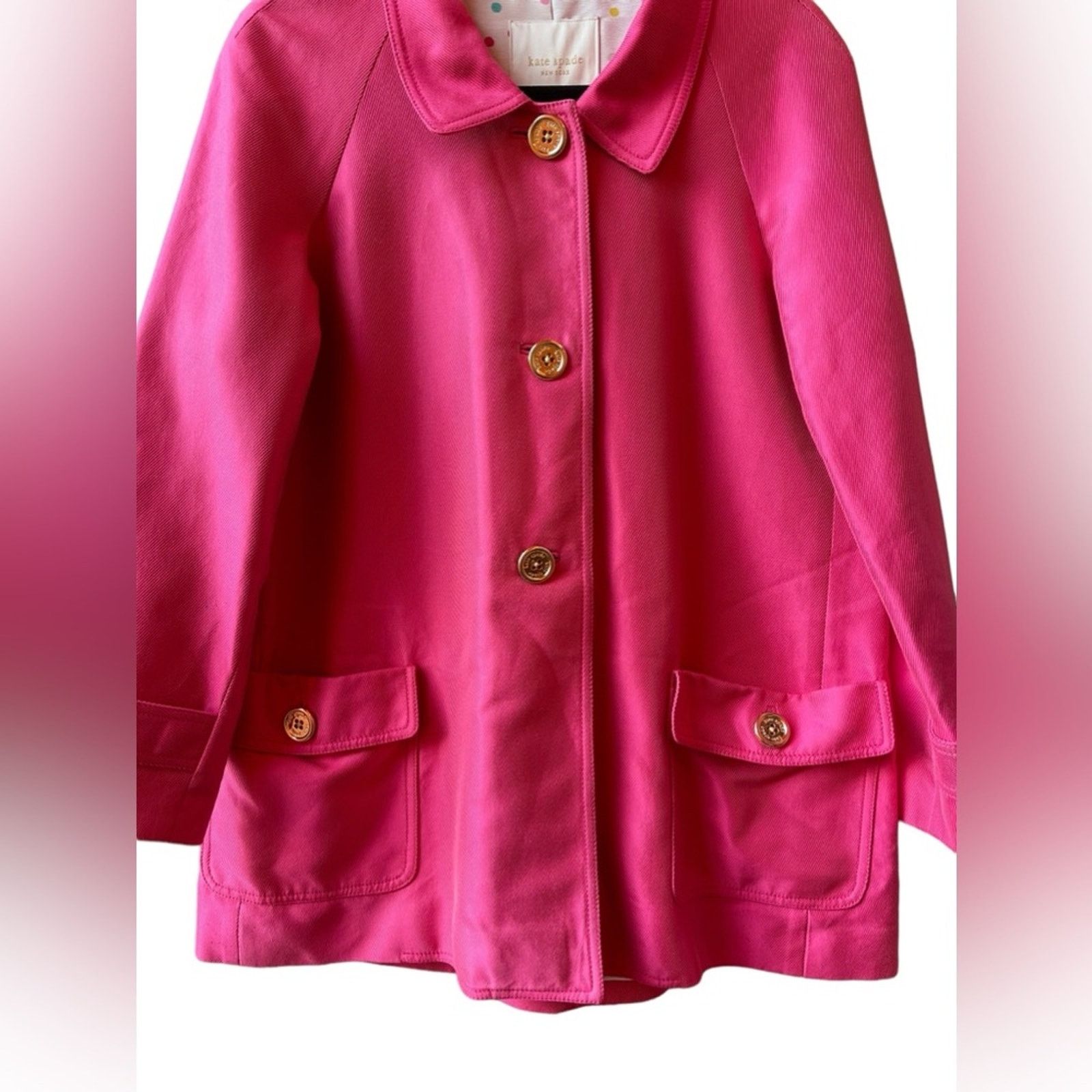 Kate Spade Kate Spade pink fall trench coat / jacket Sz: S Size S / US 4 / IT 40 - 3 Thumbnail