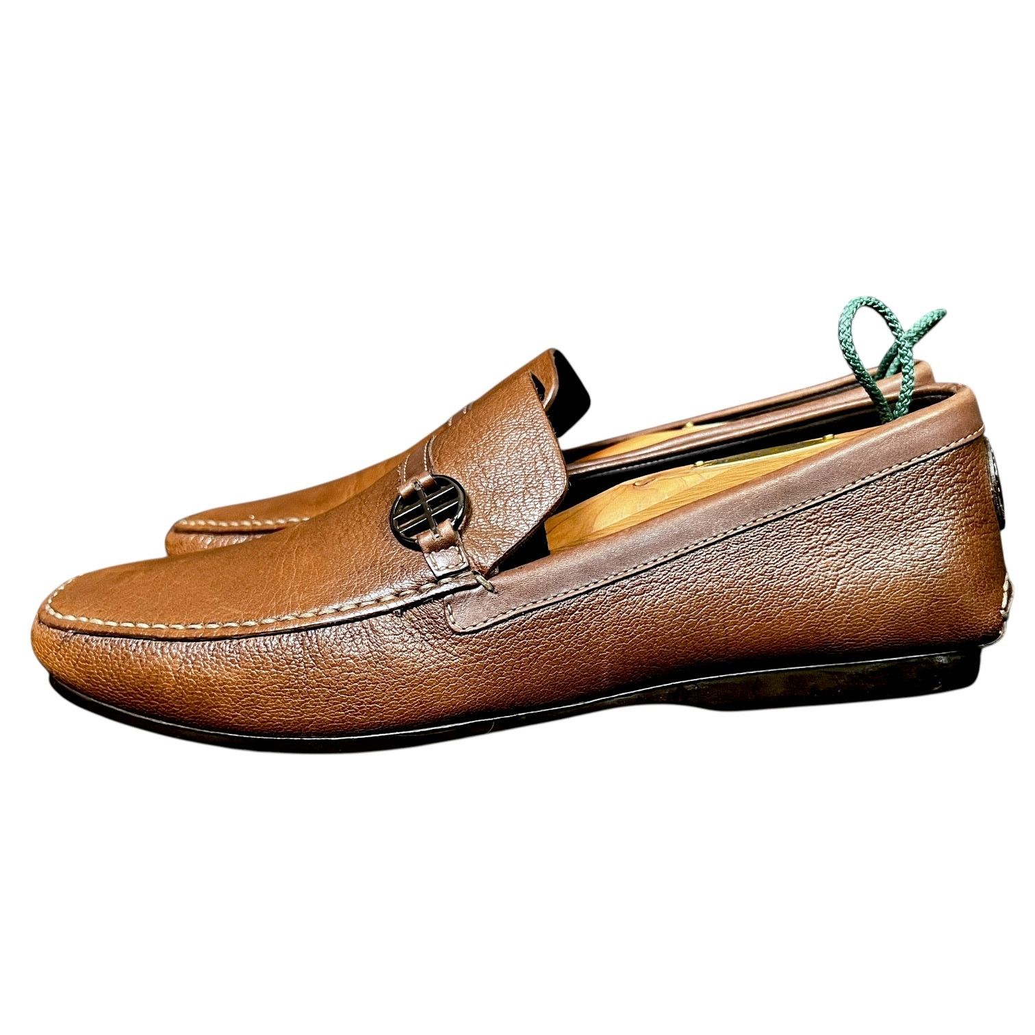Hugo Boss Men's Hugo Boss Brown Leather Driving Shoes Loafers - US 7 Size US 7 / EU 40 - 2 Thumbnail