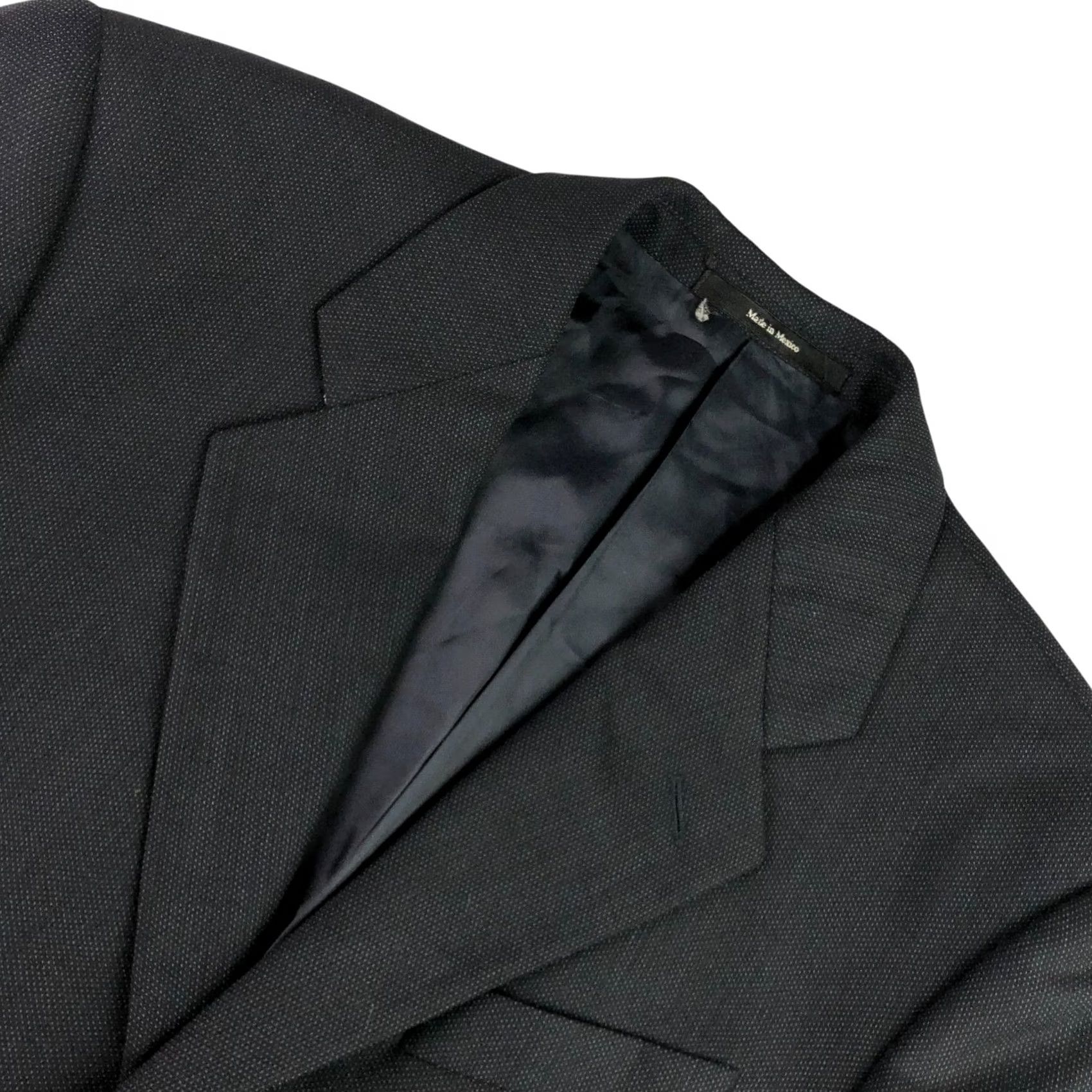 Vintage Mani Giorgio Armani Men's Wool Blazer Jacket Navy Birdseye 3-Button 40 R Size 40R - 2 Thumbnail