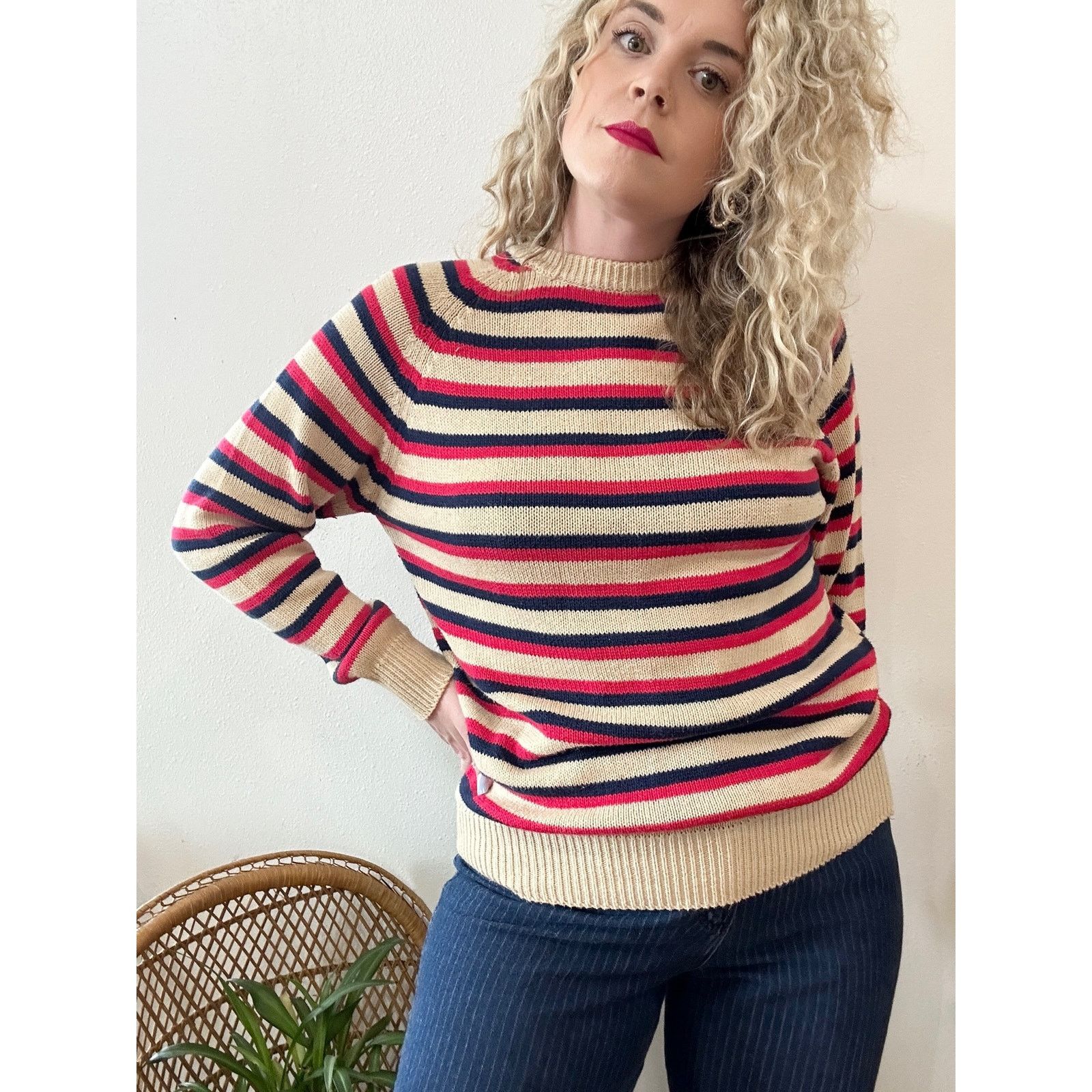 Lands' End Vintage Lands End Cotton Sweater Size US M / EU 48-50 / 2 - 2 Thumbnail