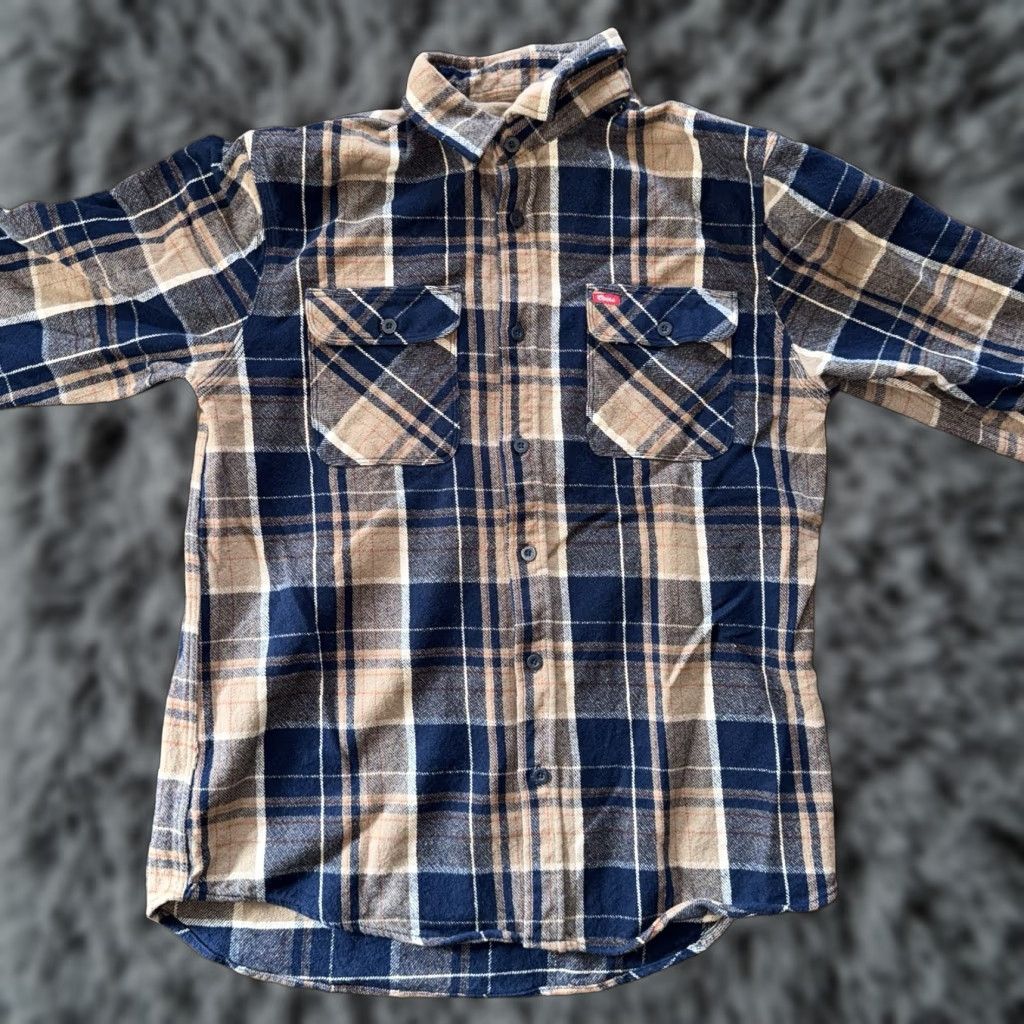 Brixton Brixton Coors Banquet Plaid Flannel Button-Up Shirt Men XL Blue Long Sleeve Regular Fit Button-Down Pockets Casual Workwear Combo Size US XL / EU 56 / 4 - 1 Thumbnail