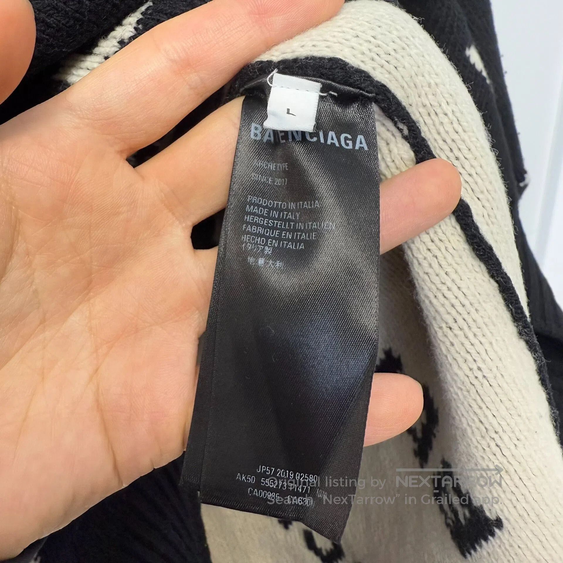 Balenciaga balenciaga black logo knit sweater. Size US L / EU 52-54 / 3 - 3 Thumbnail