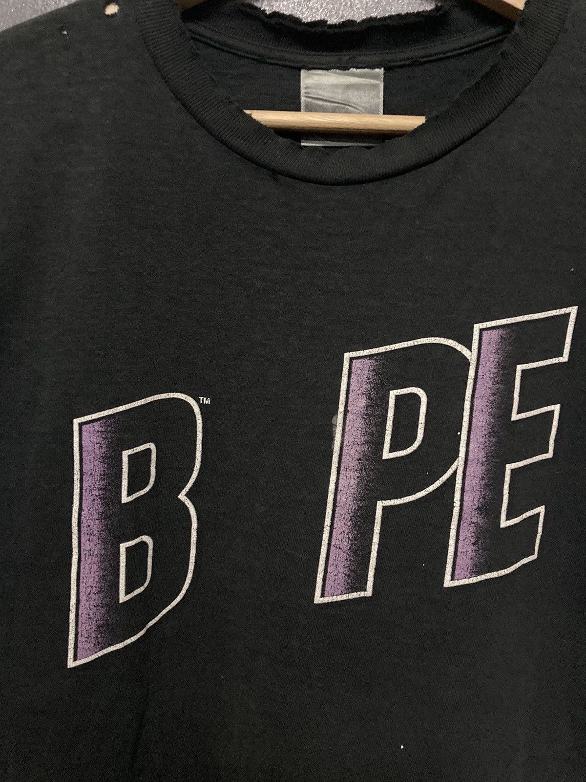 Bape × Vintage Vintage Bape Sta Distressed T-shirt Size US M / EU 48-50 / 2 - 7 Thumbnail