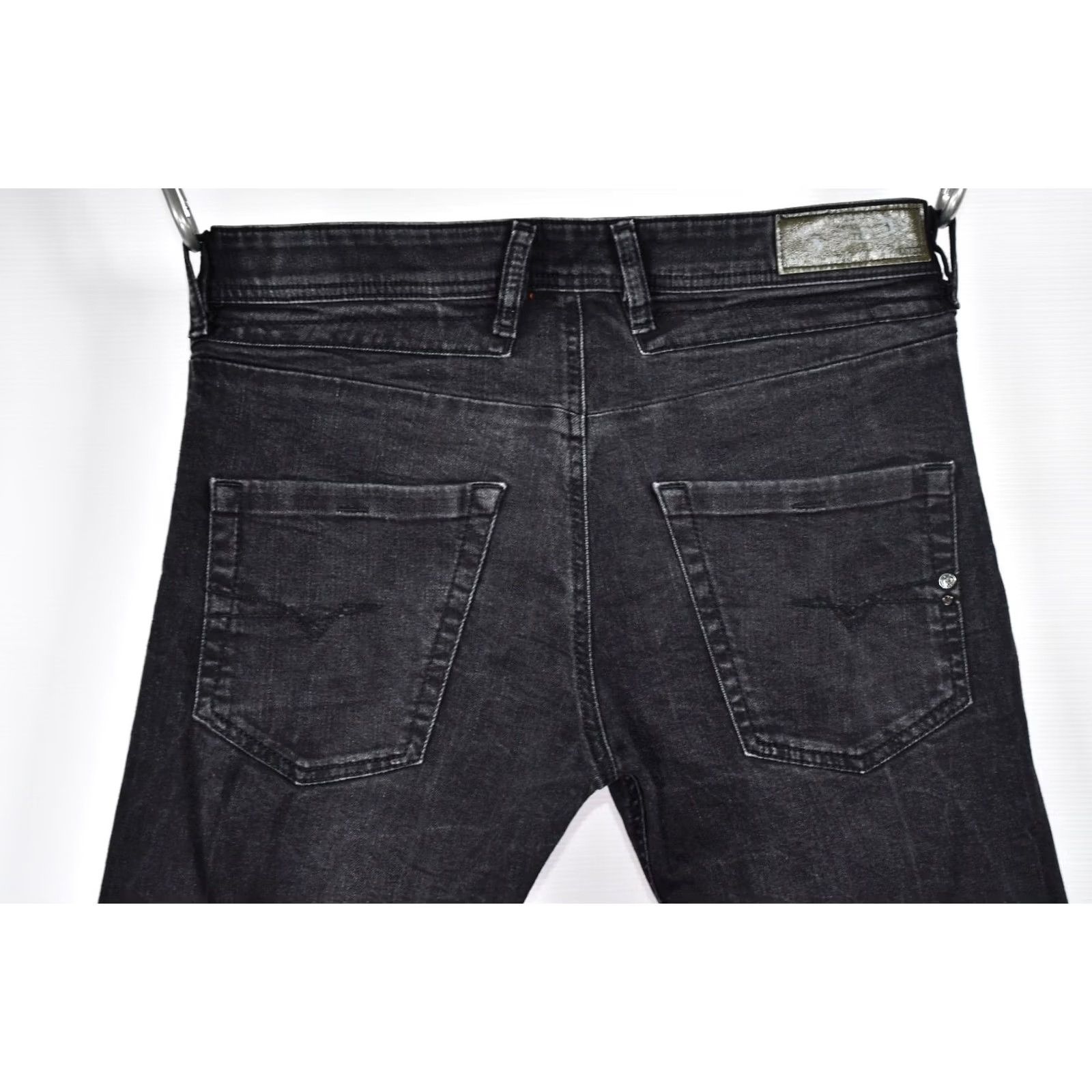 Diesel Diesel Belther 0886Z_Stretch Regular Slim-Tapered Jeans W30/L32 Men Denim Black 98% Cotton 2% Elastane Tapered Slim-DENIM Jeans Mens Size US 30 / EU 46 - 7 Thumbnail