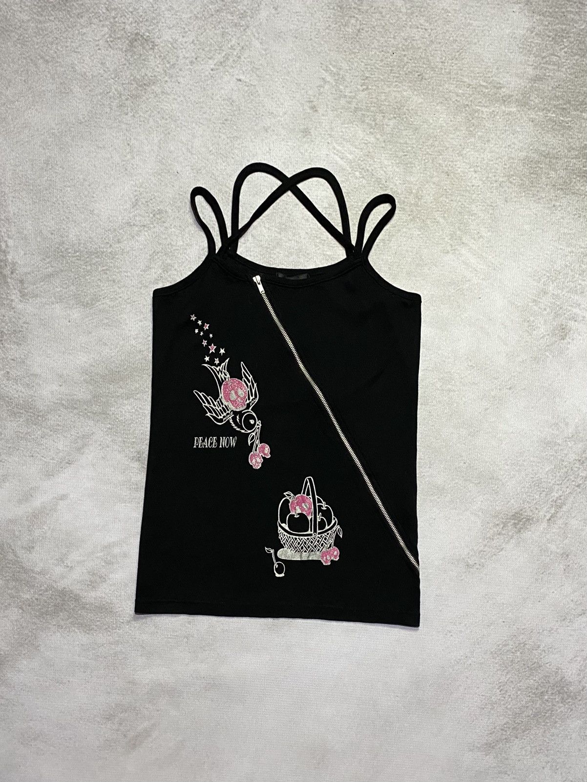 Japanese Brand Peace Now Multizip Tank Top Size S / US 4 / IT 40 - 2 Thumbnail
