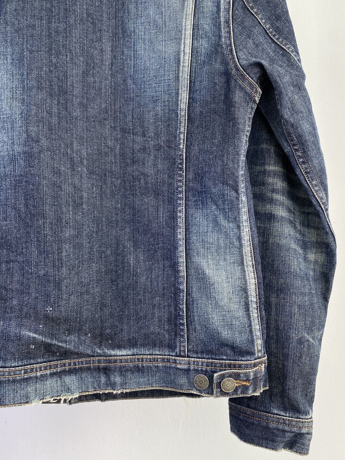 Ego Tripping Ego Tripping Distressed Denim Trucker Jacket Japan Size US S / EU 44-46 / 1 - 14 Thumbnail