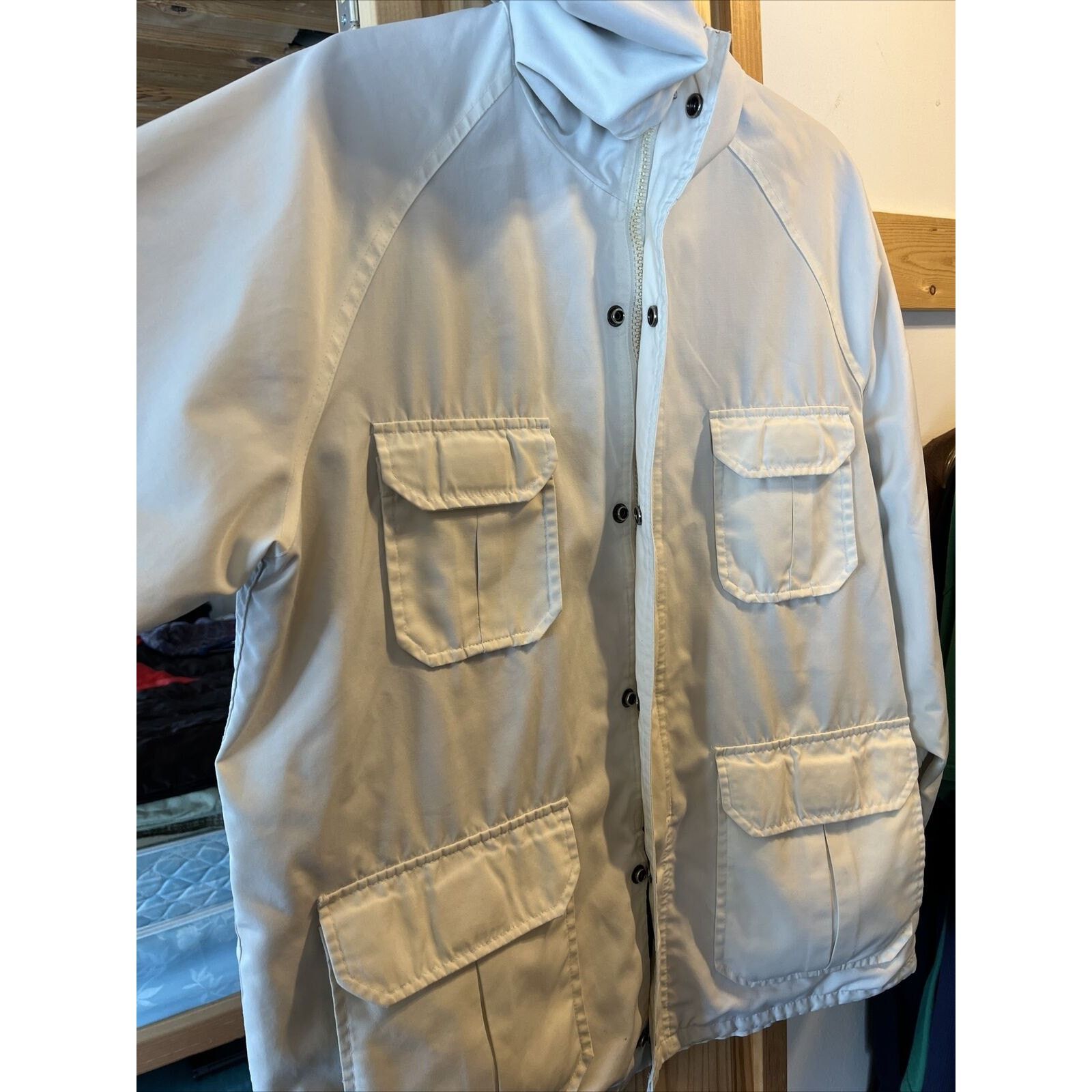 Field & Stream Field & Stream Vintage Women's L Beige LS Zip Quilted Jacket Size L / US 10 / IT 46 - 7 Thumbnail