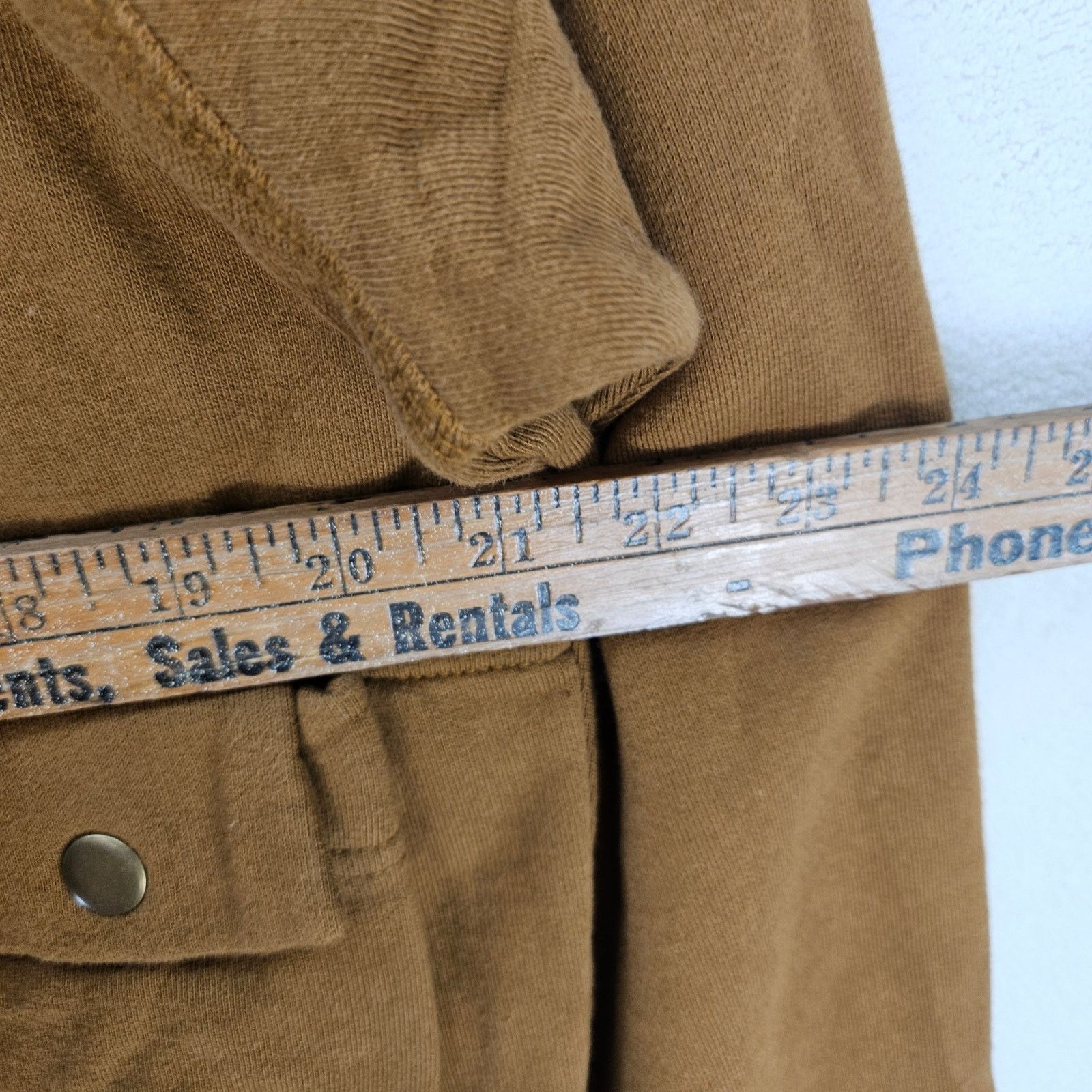 MNML MNML MEN'S SMALL BROWN VINTAGE CARGO POCKET PULLOVER HOODIE Size US S / EU 44-46 / 1 - 4 Thumbnail