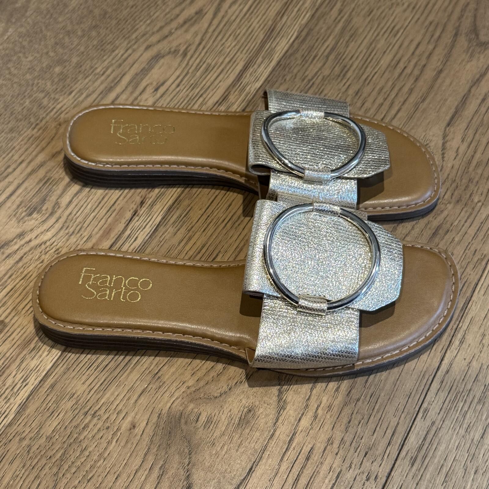 Other Franco Sarto Women's Size 6.5M Gold Slide Sandals Size US 6.5 / IT 36.5 - 1 Thumbnail