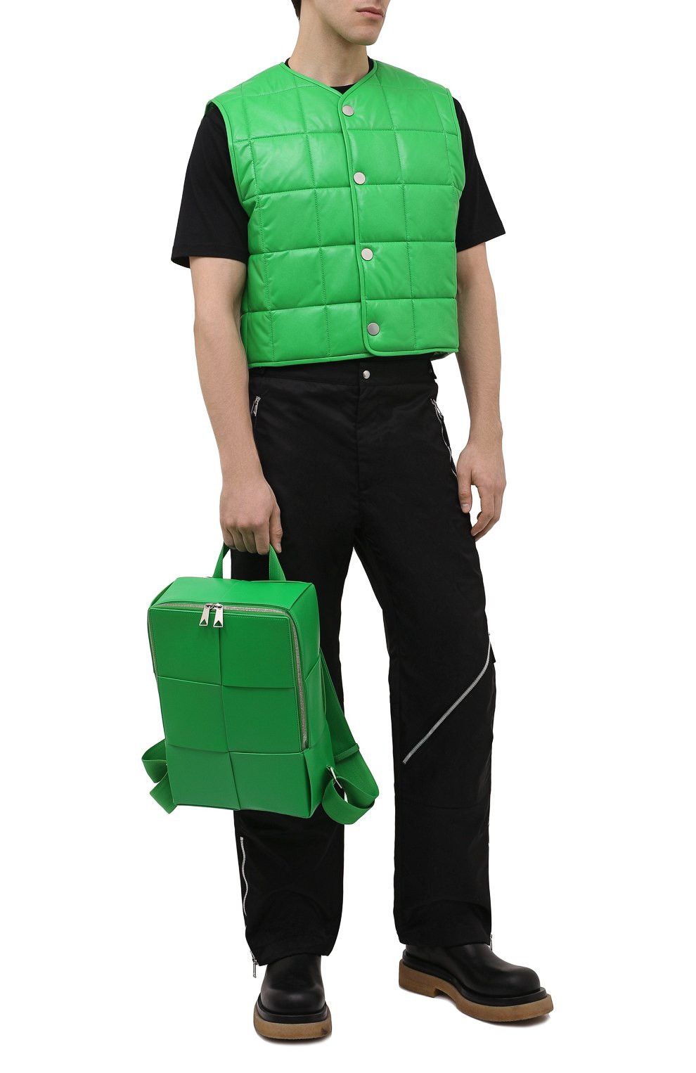 Bottega Veneta 🔥$5.6K VALUE🔥 Intercciato Arco Leather Cassette Backpack Size ONE SIZE - 3 Thumbnail