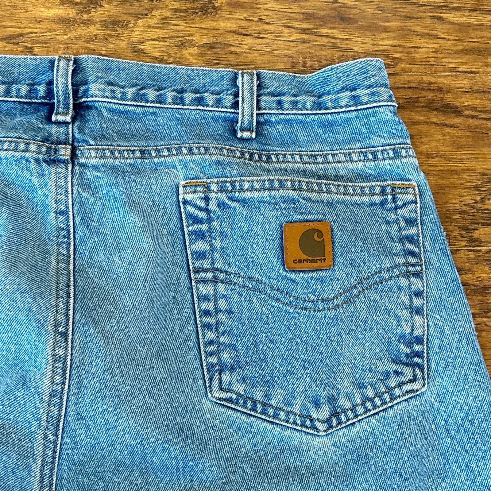 Carhartt Carhartt B18 STW Traditional Fit Work Blue Denim Jeans 36x32 Size US 36 / EU 52 - 6 Thumbnail