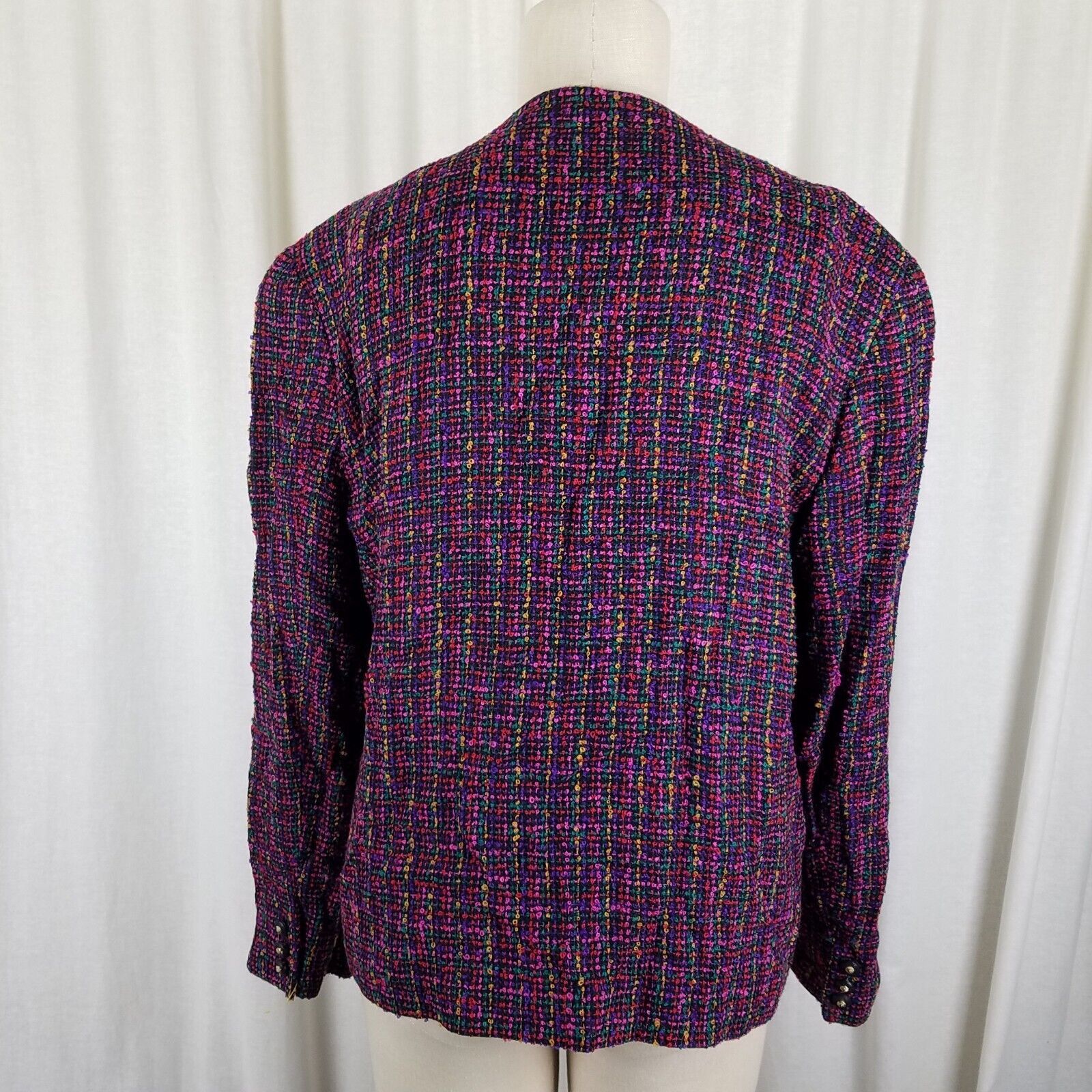 Orvis Orvis Colorful Tweed Art to Wear Open Front Blazer Jacket 16 Size XXL / US 16-18 / IT 52-54 - 4 Thumbnail