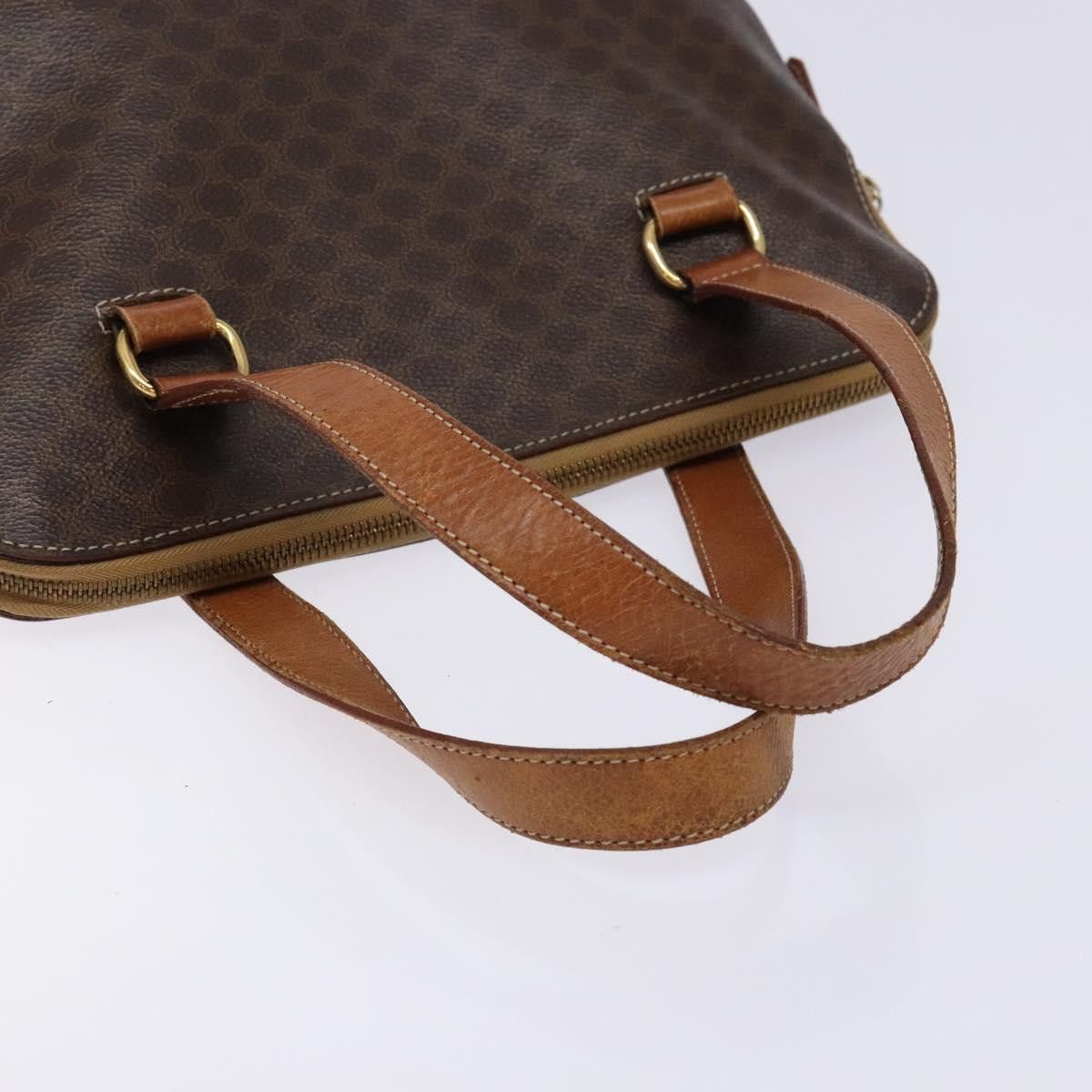 Celine CELINE Macadam Canvas Hand Bag Pvc Leather Brown Gold Size ONE SIZE - 7 Thumbnail
