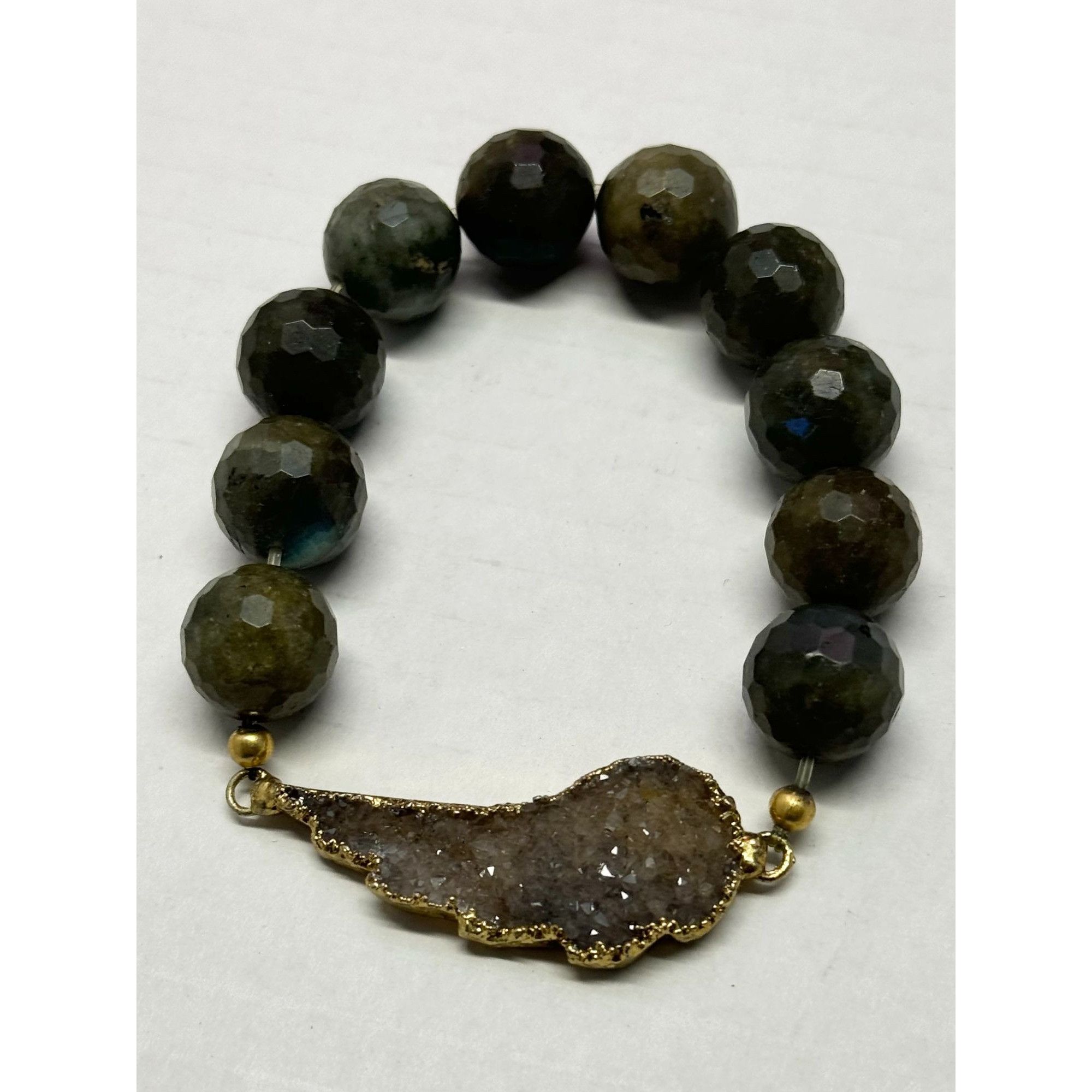Vintage Vintage semi precious druzy stretch bracelet Size ONE SIZE - 3 Thumbnail