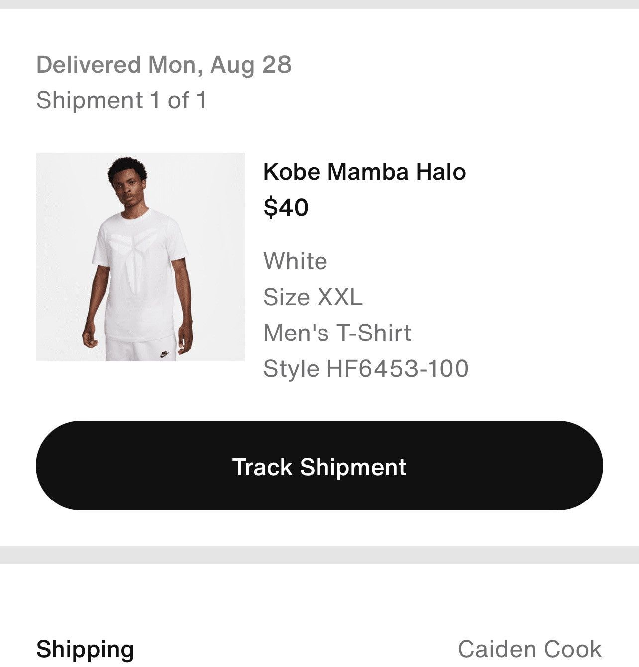 Nike Nike Kobe Mamba Halo T-Shirt Size US XXL / EU 58 / 5 - 6 Thumbnail