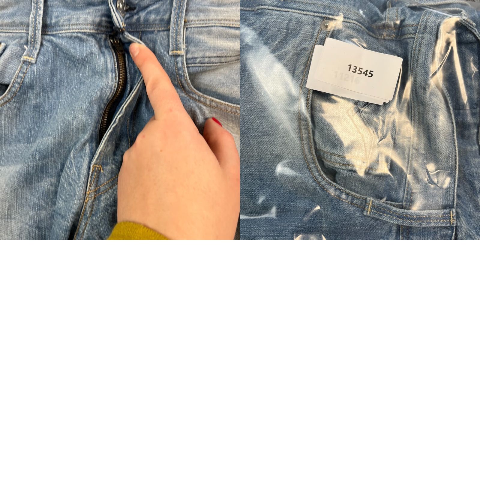 Replay Replay Jeans Slim Tapered 34 34 Light Wash Blue Stretch Whiskers Fades Denim Casual Mens Slim Jeans Size US 34 / EU 50 - 9 Thumbnail