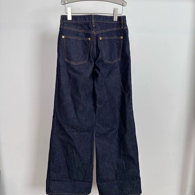 Louis Vuitton Louis Vuitton 25 Blue Wide Leg Jeans Size 33" - 2 Thumbnail