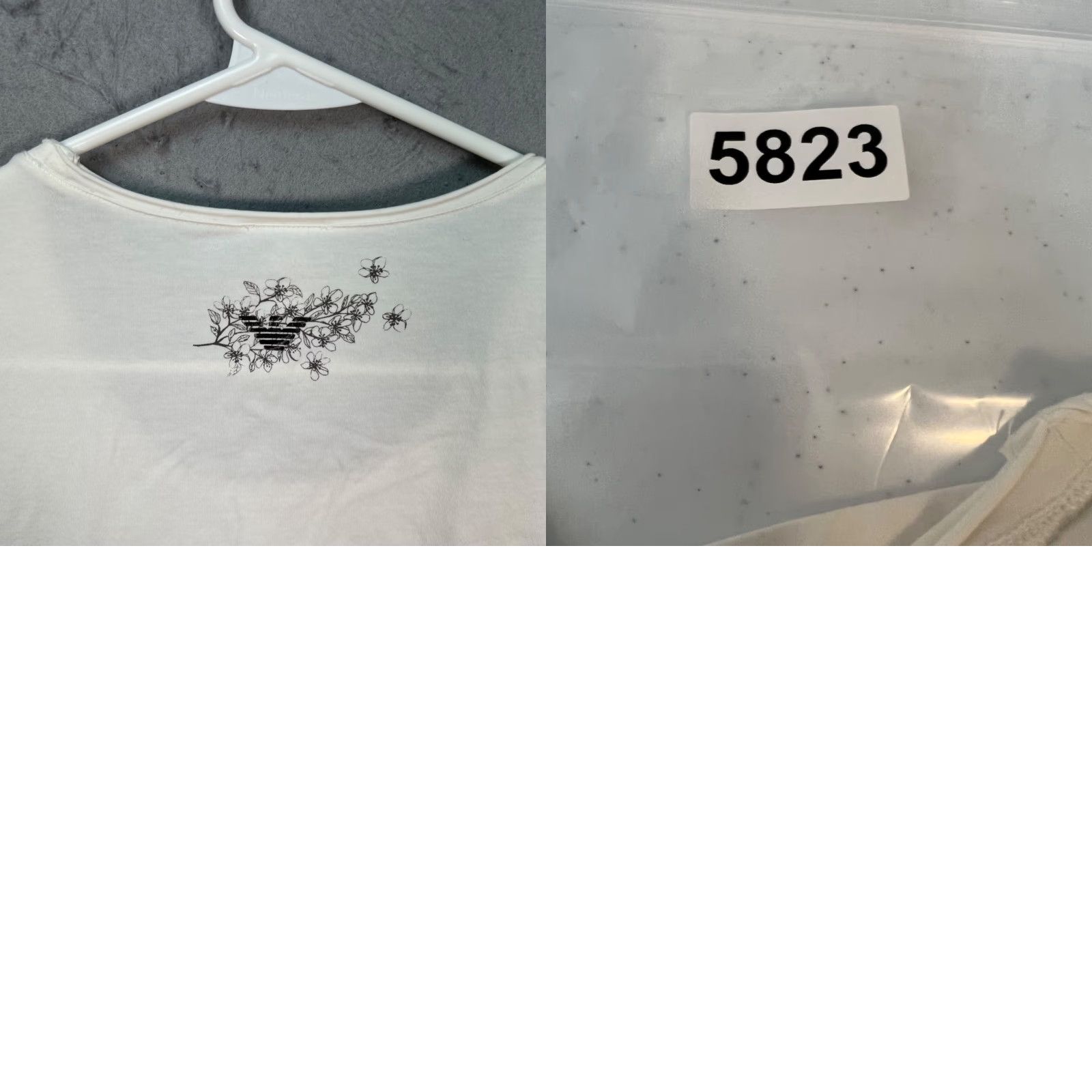 Vintage Armani Jeans Womens T-Shirt White Mela Mon Amour Graphic Tee Size L Size L / US 10 / IT 46 - 8 Thumbnail