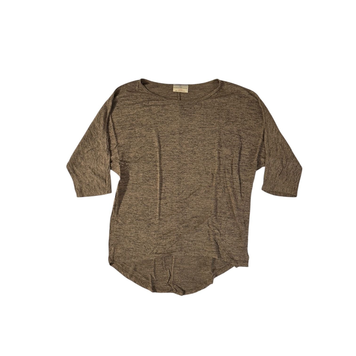 Other Bobbie Brooks Mottled Brown Shirt Sleeve Sweater – Medium Size M / US 6-8 / IT 42-44 - 1 Thumbnail