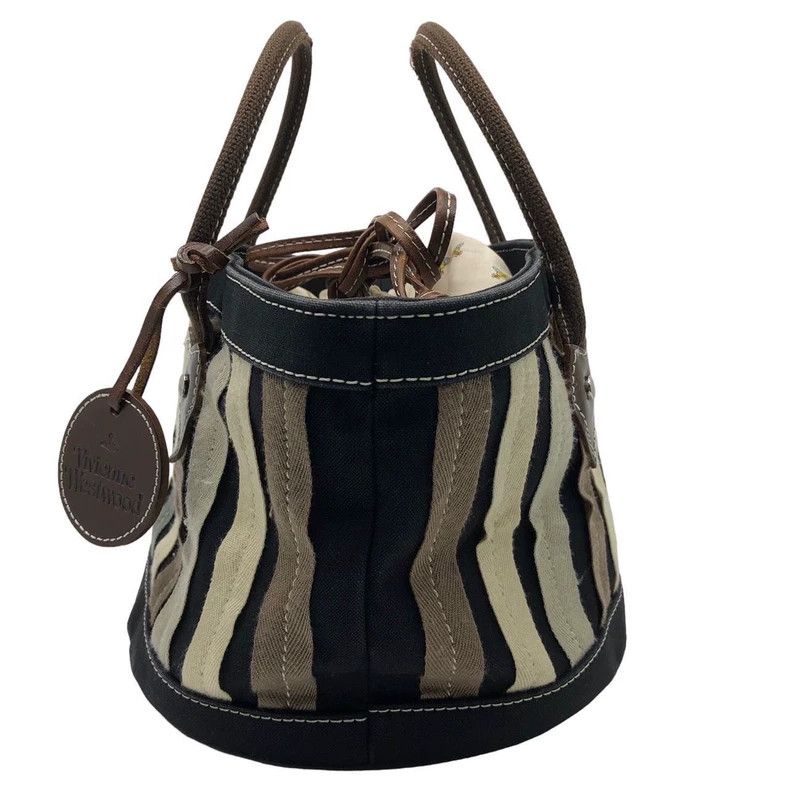 Vivienne Westwood Vivienne Westwood Striped linen collared leather label Sat Size ONE SIZE - 2 Thumbnail