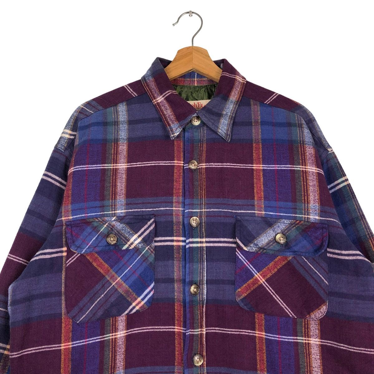 Japanese Brand 🔥VINTAGE CHORE JACKET RALPH ETON TARTAN DESIGN Size US L / EU 52-54 / 3 - 3 Thumbnail