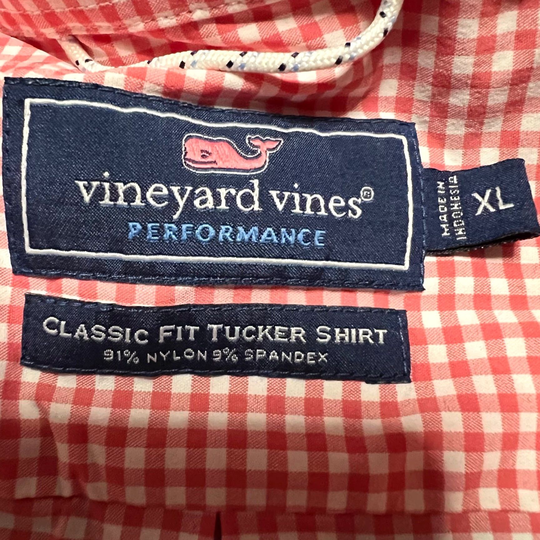 Vineyard Vines Vineyard Vines Shirt Men XL Red Pink Check Plaid Long Sleeve Performance Stretch Size US XL / EU 56 / 4 - 6 Thumbnail
