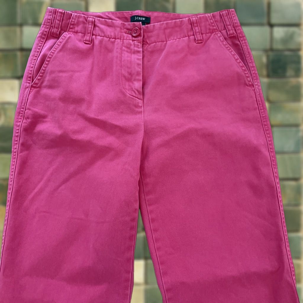 J.Crew VINTAGE J.CREW Chino Pants Wide-Leg Boot Cut Pink Sz 2 Original Fit Classic Womens Size 26" / US 2 / IT 38 - 1 Thumbnail