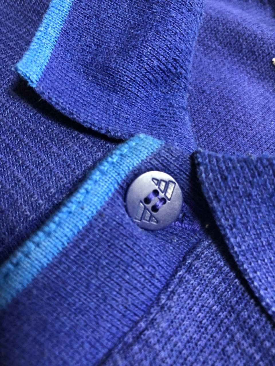 Adidas Vintage Blue Football Adidas Collar Polo Shirt Size US L / EU 52-54 / 3 - 4 Thumbnail