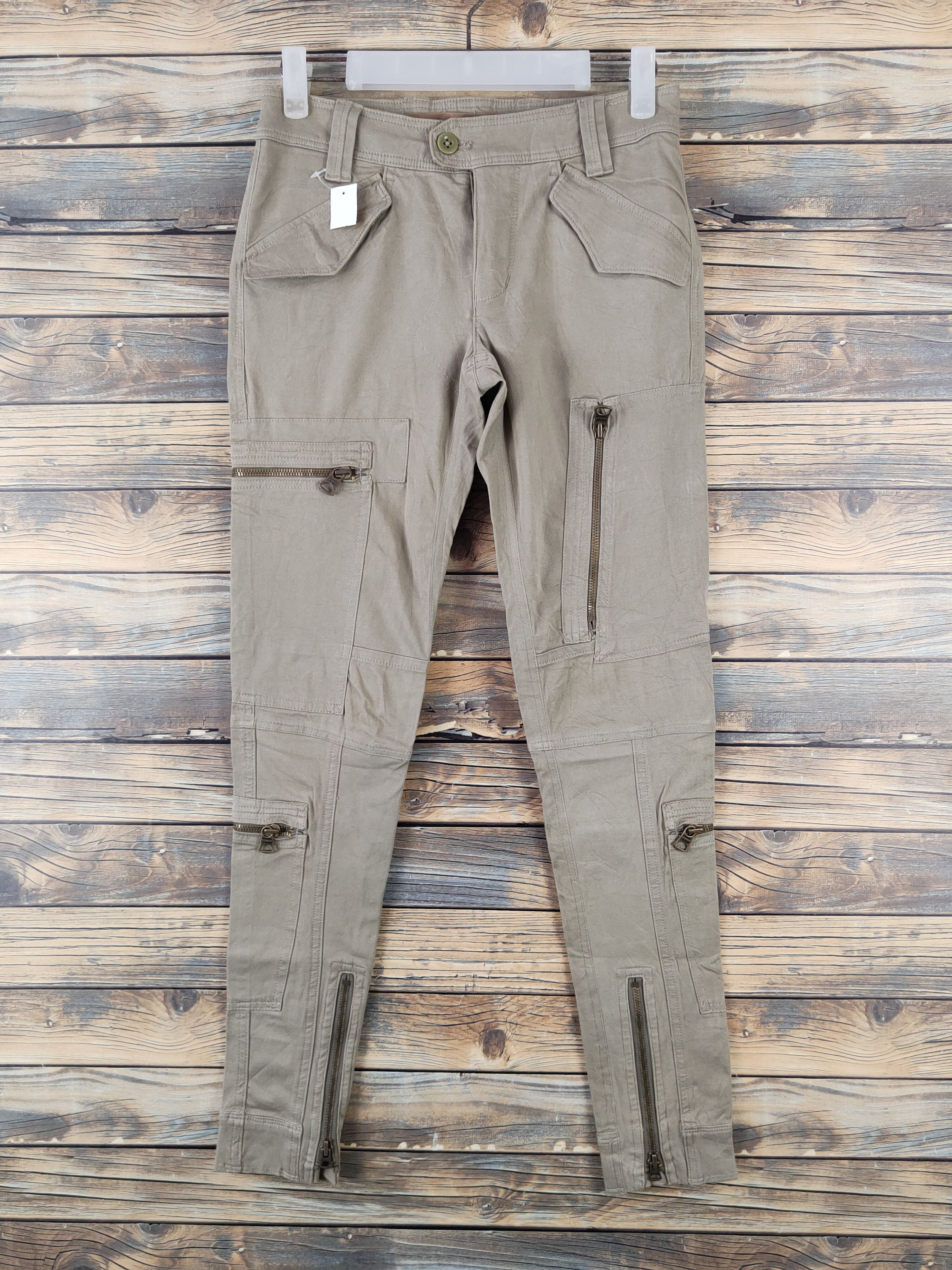 Ralph Lauren DLL Ralph Lauren Beige Multipocket Tactical Cargo Pants #189 Size 26" / US 2 / IT 38 - 1 Thumbnail