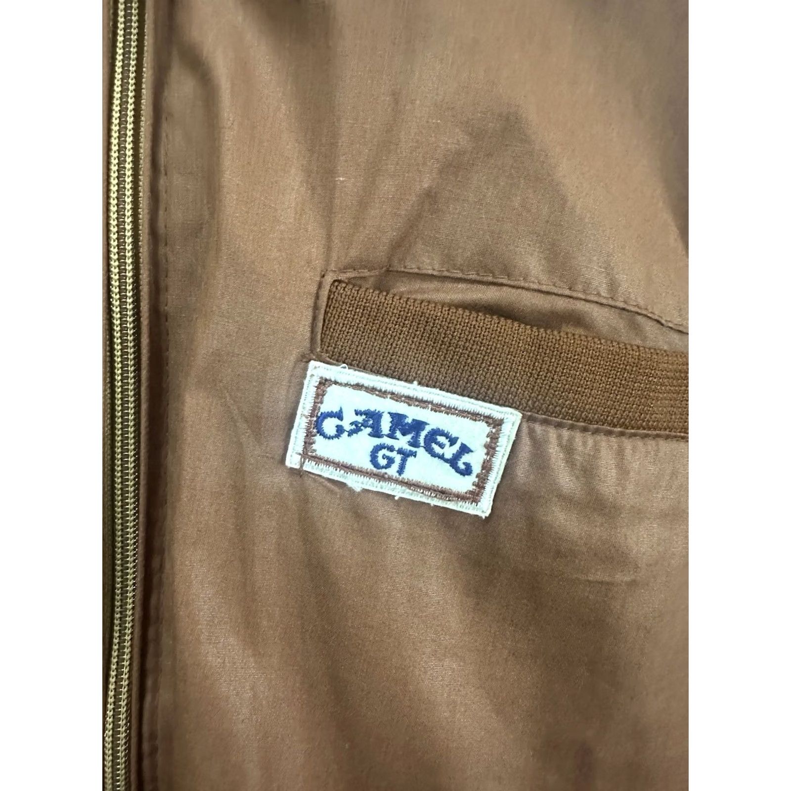 Camel VINTAGE Camel Jacket Windbreaker Racing 70s GT Light Bomber Cafe Racer Full Zip L Burnt Orange Brown Men Large) Size US L / EU 52-54 / 3 - 4 Thumbnail