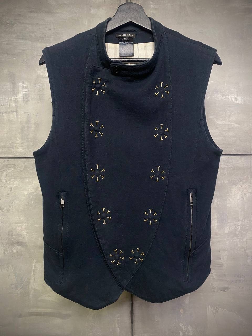 Ann Demeulemeester Navy admiral vest S-M Size 48S - 1 Thumbnail