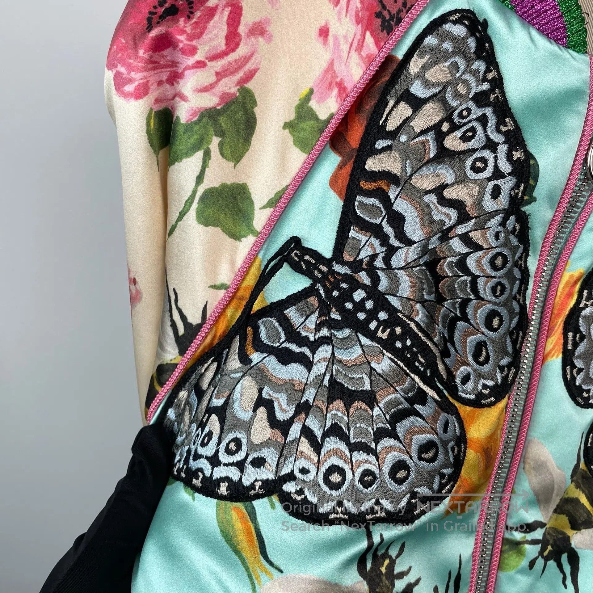 Gucci Guicci Embroidered Limited Edition Butterfly Jacket| Size M / US 6-8 / IT 42-44 - 3 Thumbnail