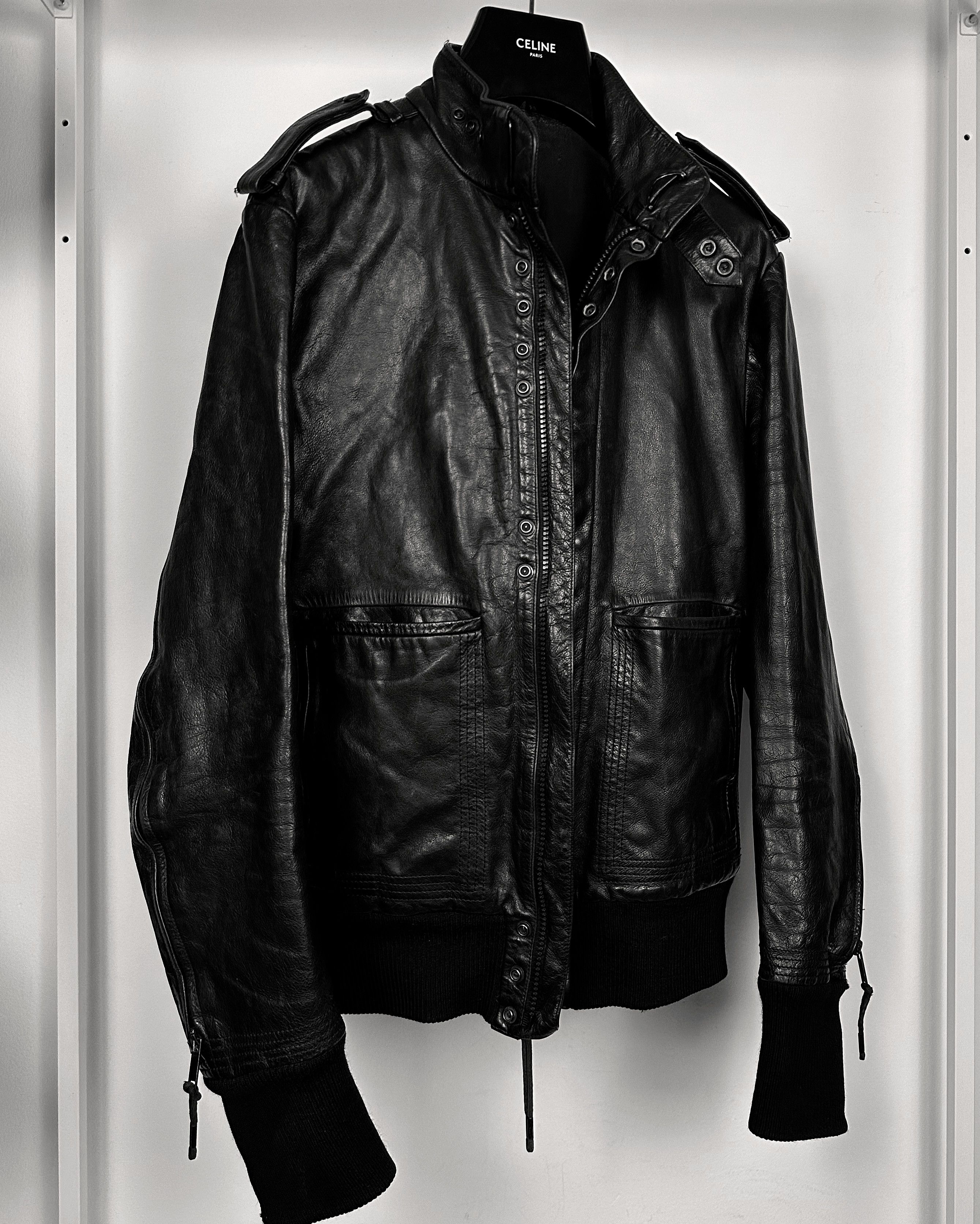 Dior Dior Homme Luster Zipper Sleeves Leather Bomber Jacket Size US M / EU 48-50 / 2 - 5 Thumbnail
