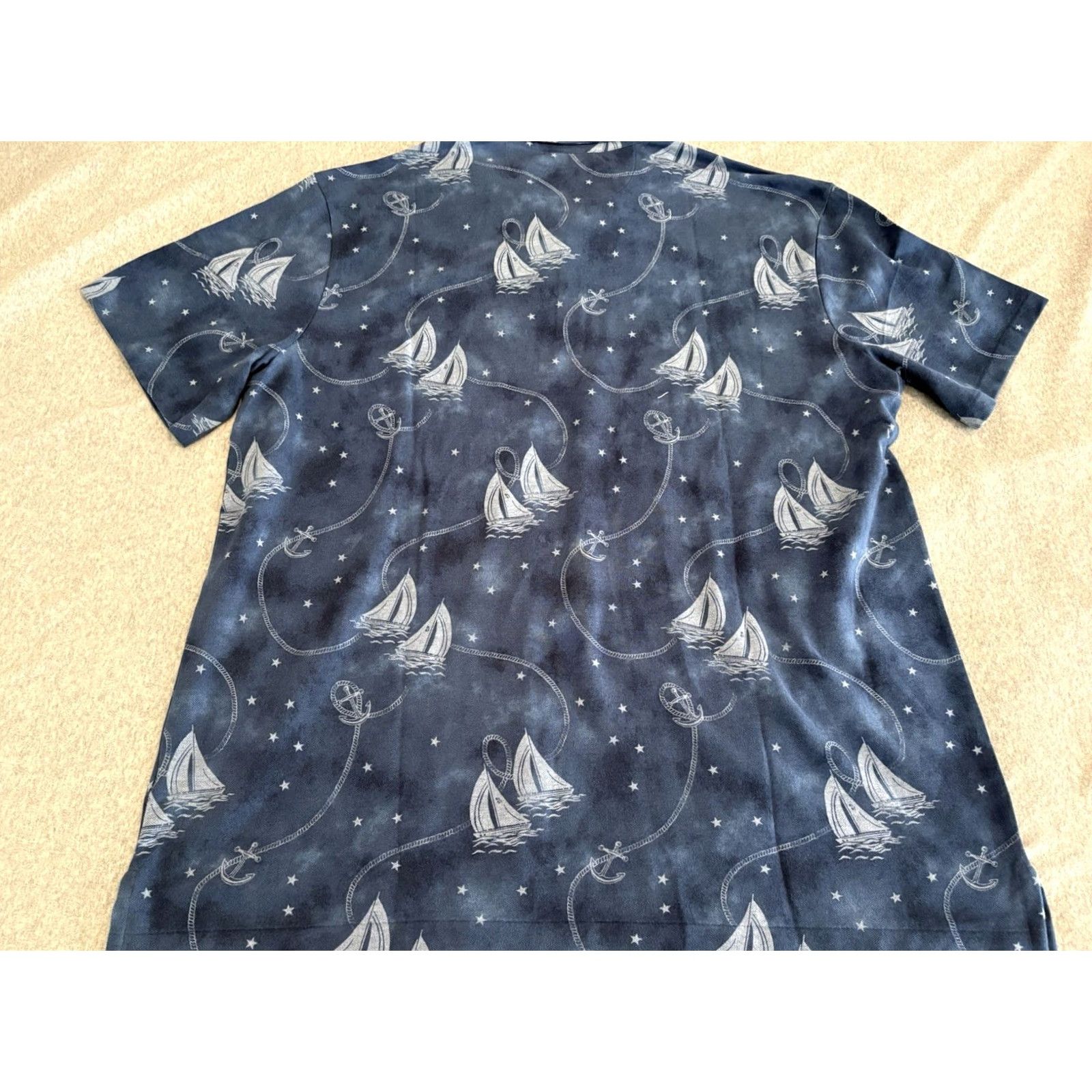 Polo Ralph Lauren Polo Ralph Lauren Polo Blue Short Sleeve Shirt Oceans Voyage Mens 3XLT NWT Cotton Size US XXL / EU 58 / 5 - 6 Thumbnail