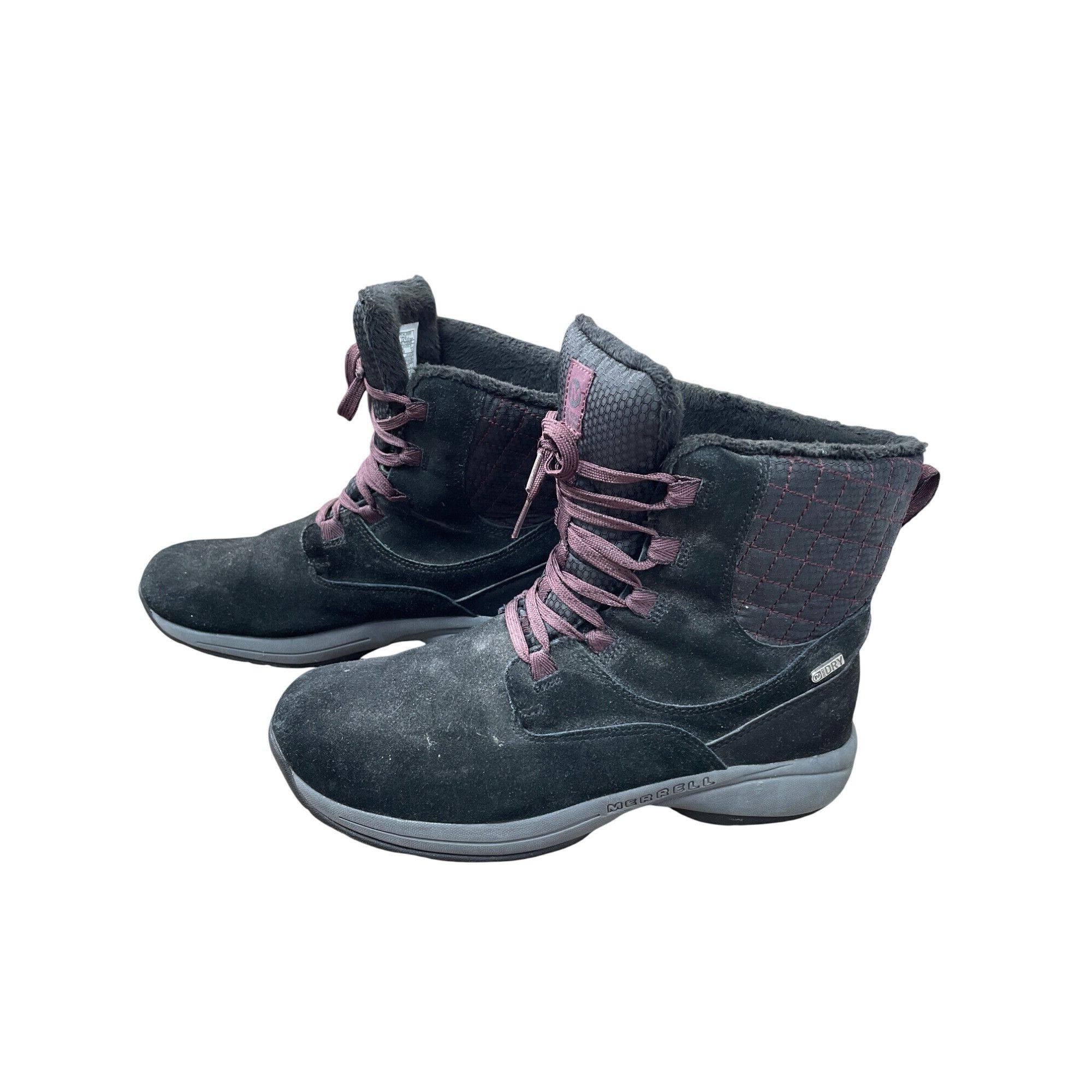 Merrell Merrell Black Womens Waterproof Insulated Suede Ankle Boots Size US 10 / IT 40 - 3 Thumbnail
