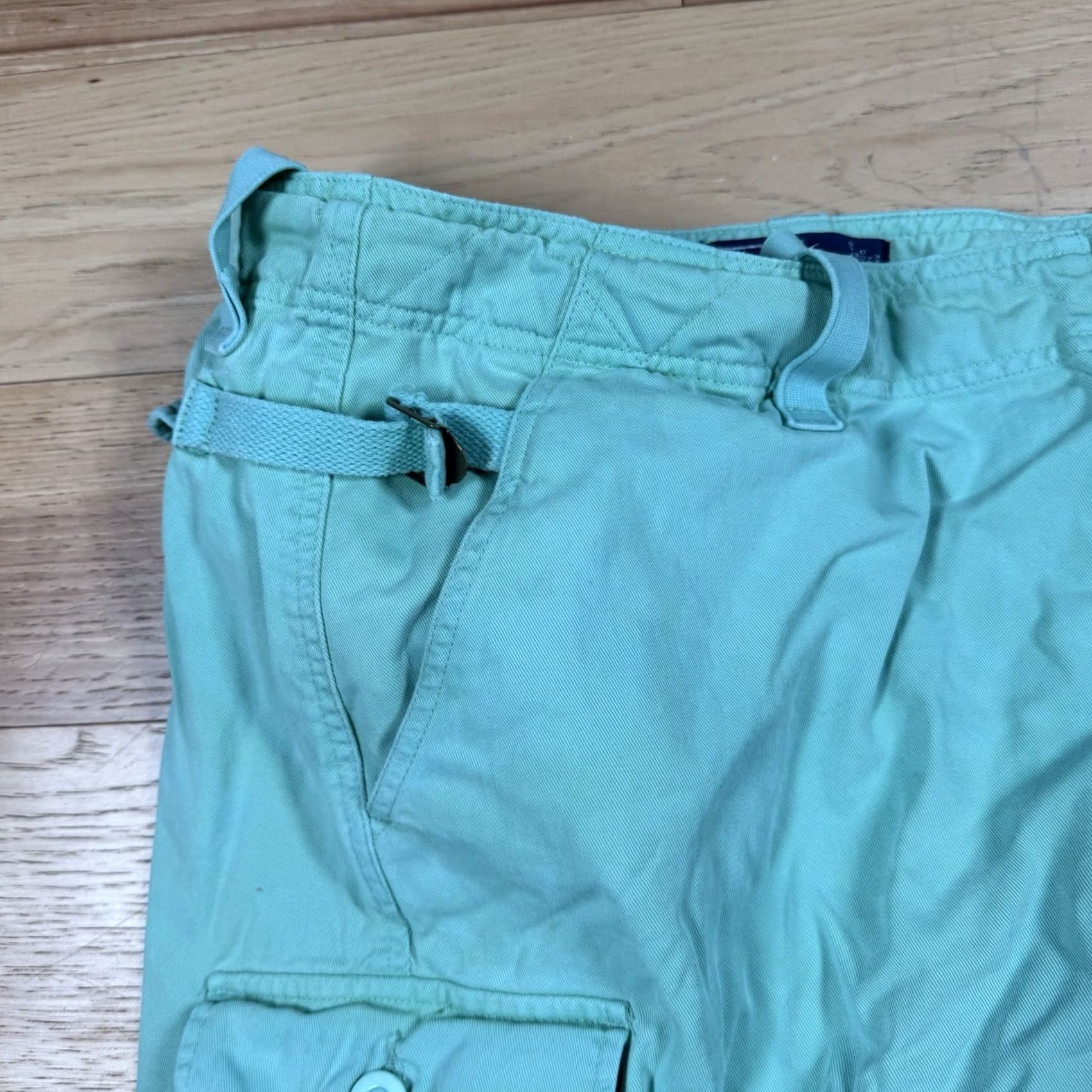 Polo Ralph Lauren VINTAGE 90s Polo Ralph Lauren Cargo Shorts Men 38 Teal Blue Military Grunge Paratrooper Polo Ralph Lauren Mens 90s Size US M / EU 48-50 / 2 - 4 Thumbnail