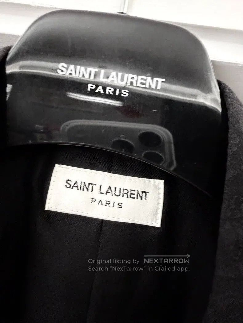 Saint Laurent Paris Saint Laurent Paris Dark Patterned Brocade Sequin Suit Size US S / EU 44-46 / 1 - 9 Thumbnail