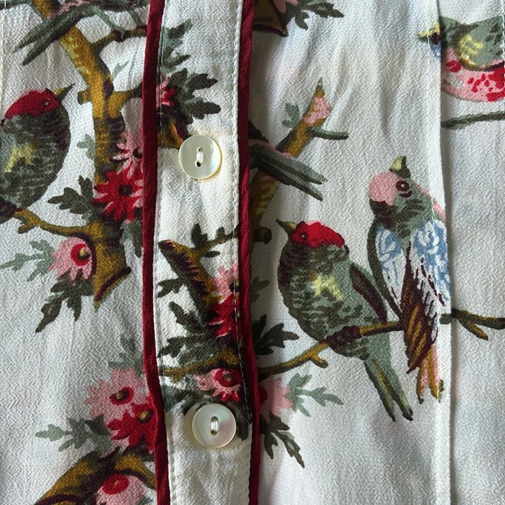 Baum und Pferdgarten RARE Baum und Pferdgarten Dandy Bird Button Up Midi Dress Size S / US 4 / IT 40 - 10 Thumbnail