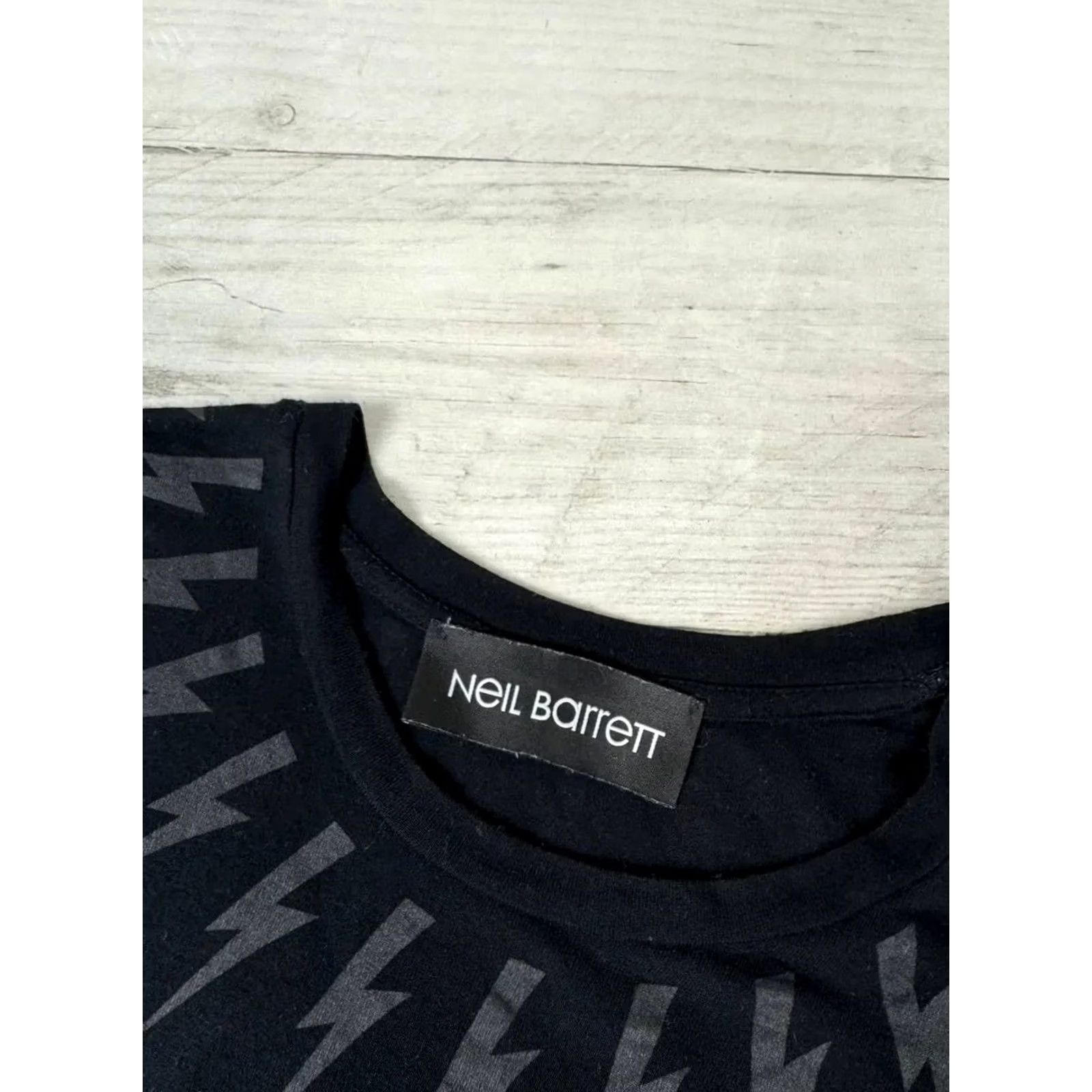 Neil Barrett Neil Barrett T-Shirt Men Size M Black Viscosa Lightning Size US M / EU 48-50 / 2 - 5 Thumbnail