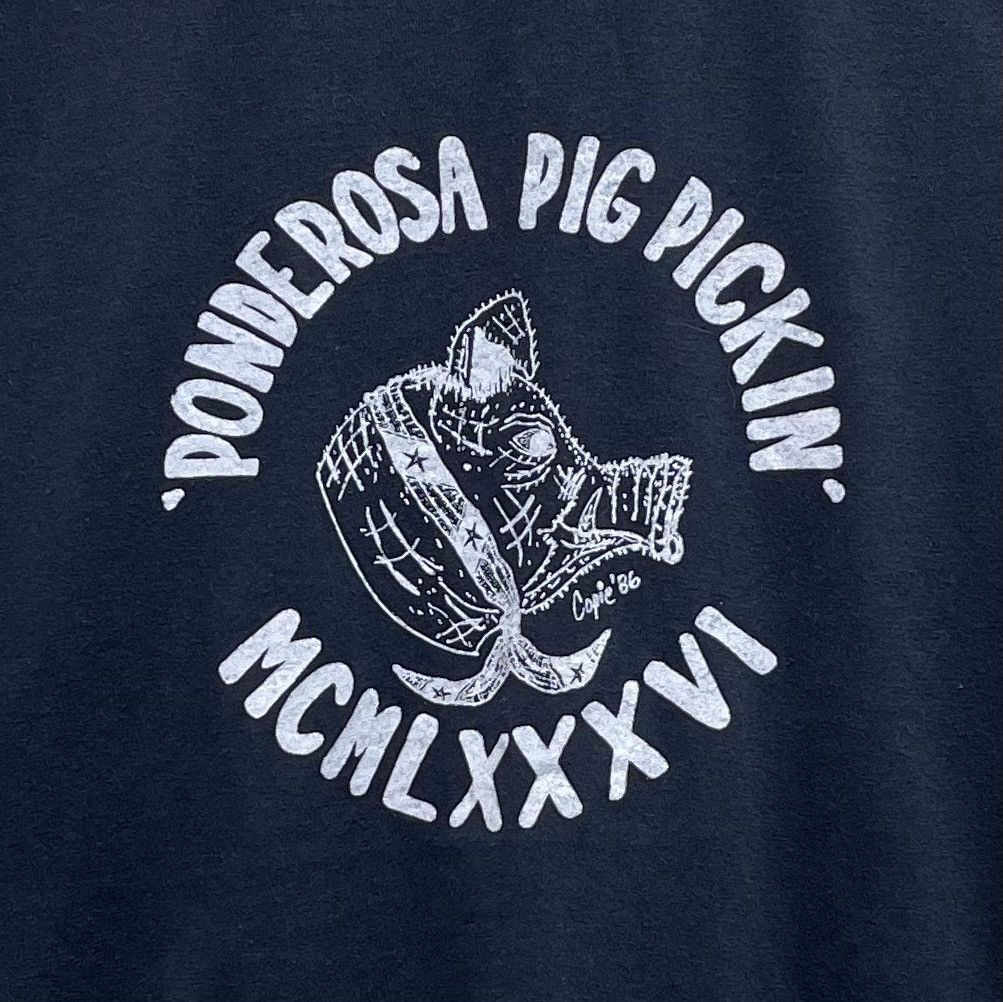 Vintage Vintage 80s T-Shirt Ponderosa Pig Pickin' MCMLXXXVI Size US XL / EU 56 / 4 - 3 Thumbnail