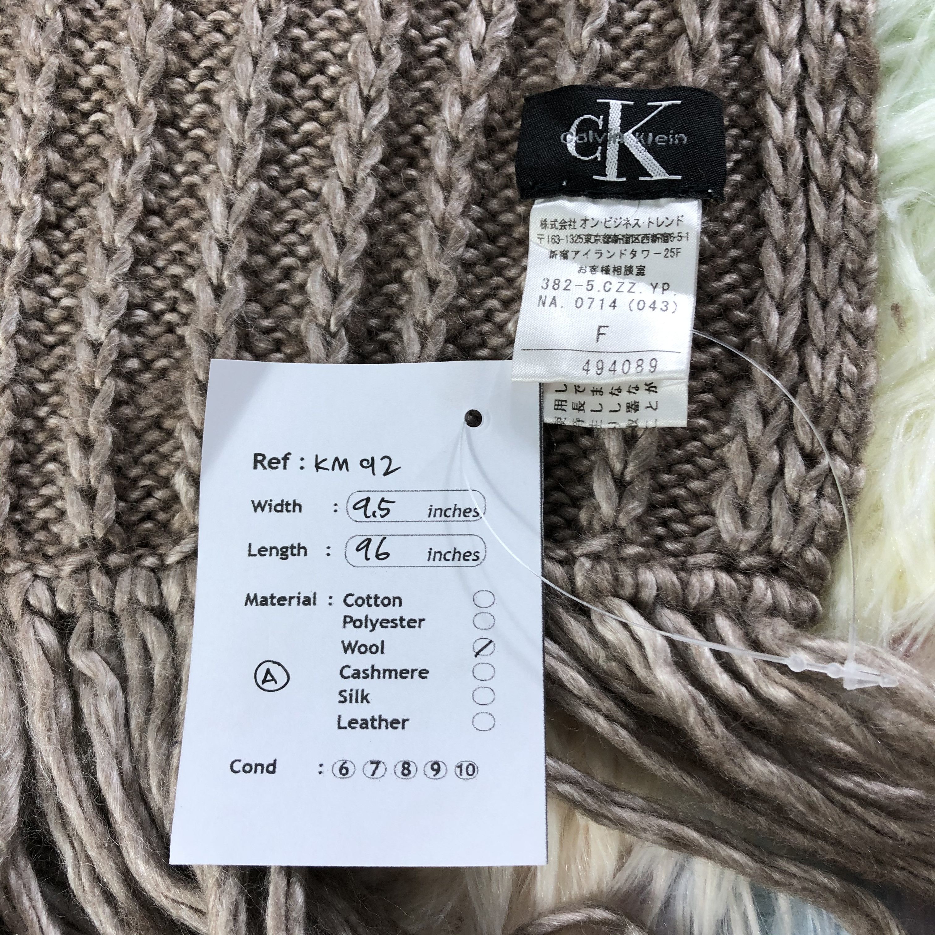 Calvin Klein × Vintage Calvin Klein Scarf / Muffler / Neckwear - KM92 Size ONE SIZE - 5 Thumbnail