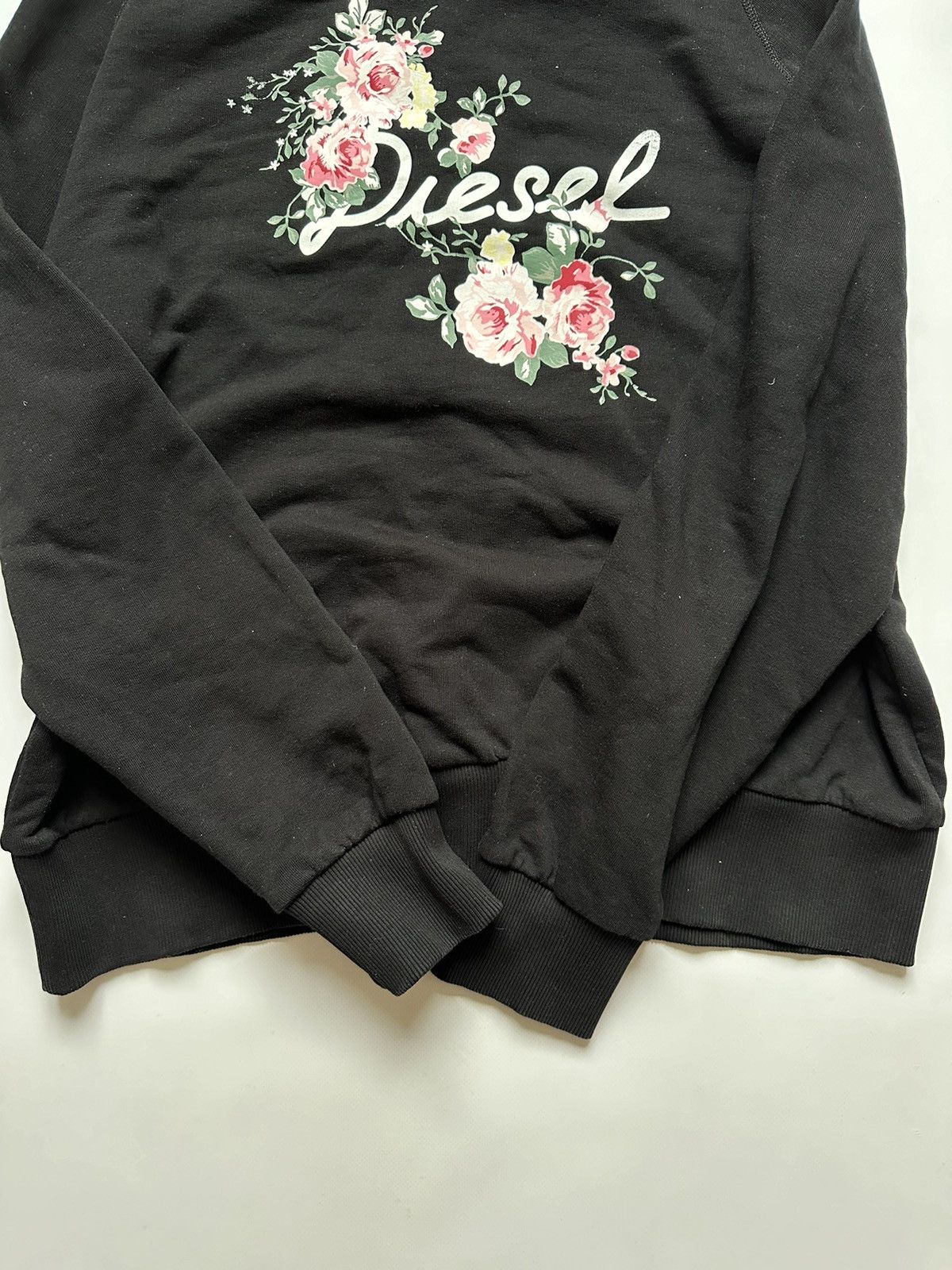 Other DIESEL Black Sweatshirt, Floral Motif, Size L Size L / US 10 / IT 46 - 5 Thumbnail
